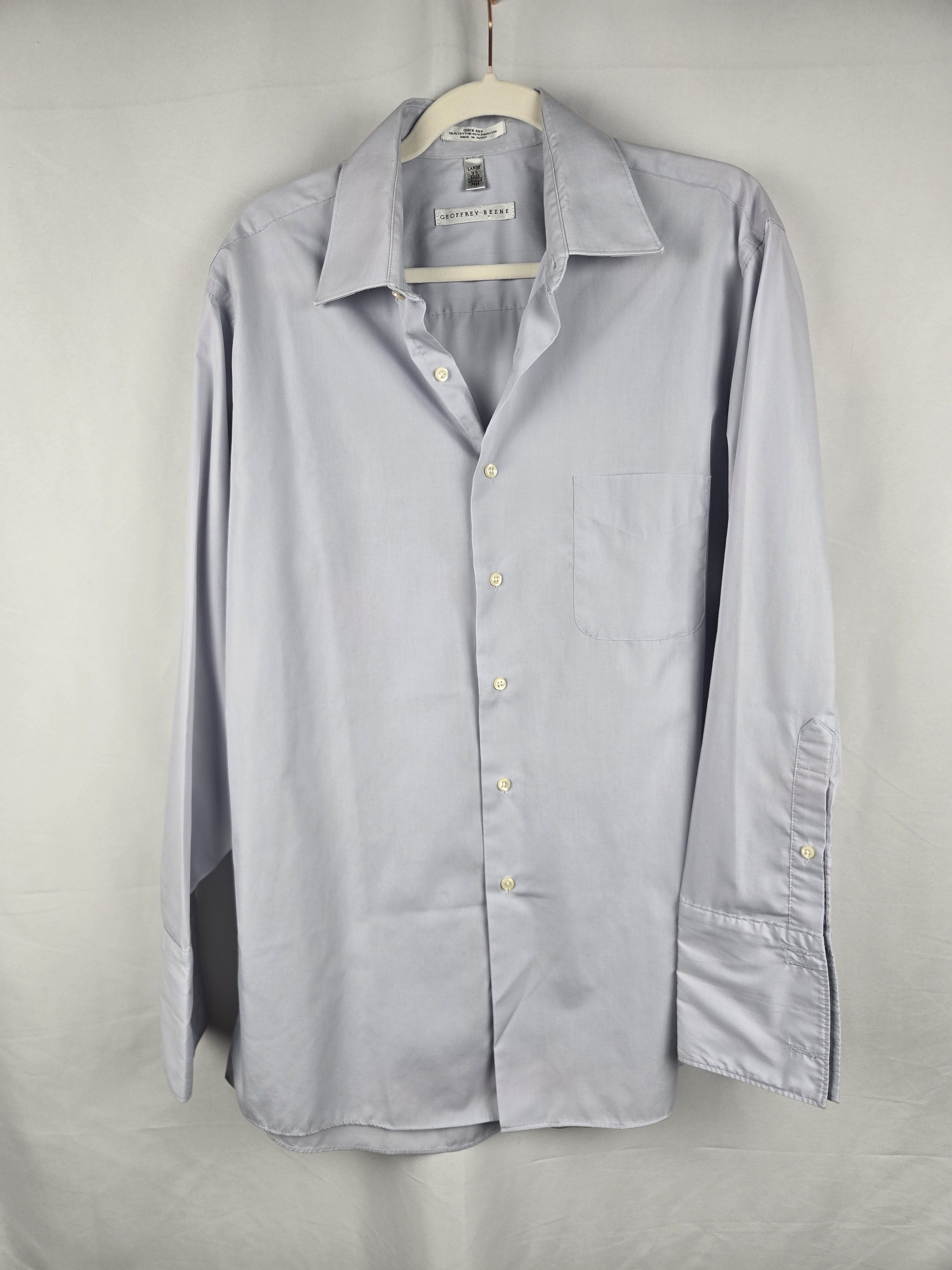 Other Geoffrey Beene Light Gray Button-Up Shirt Mens Long Sleeve Size US L / EU 52-54 / 3 - 1 Thumbnail