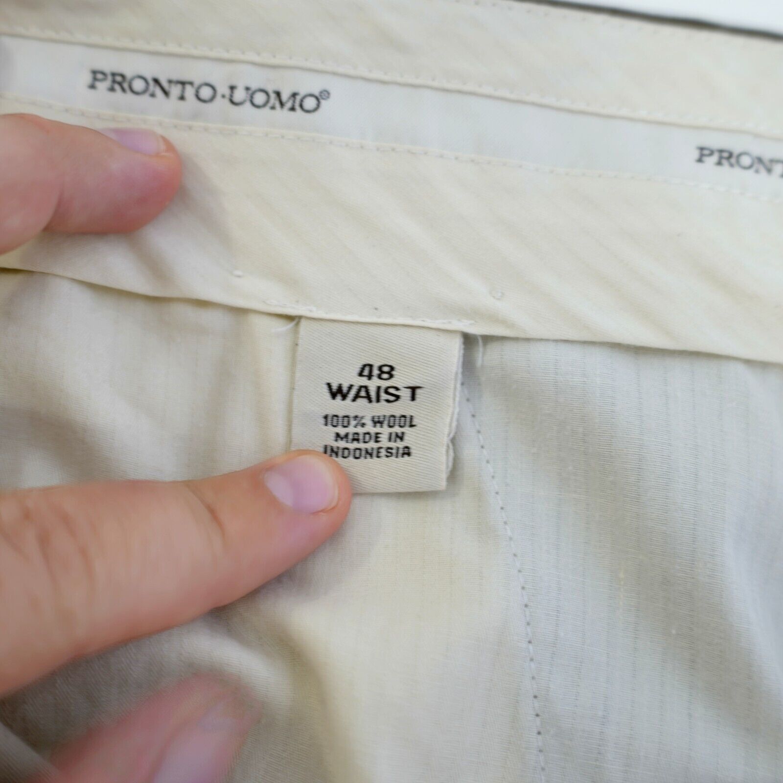Pronto Uomo Pronto Uomo Wool Brown 47/27 Dress Pants High Rise Pleated C Size 46S - 7 Thumbnail