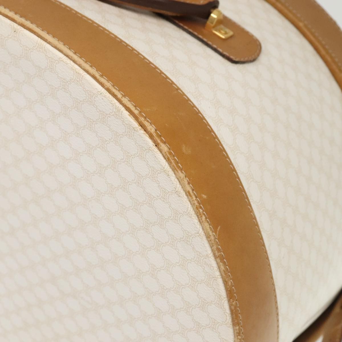 Celine CELINE Macadam Canvas Hat Case Trunk Pvc Leather White Size ONE SIZE - 14 Thumbnail