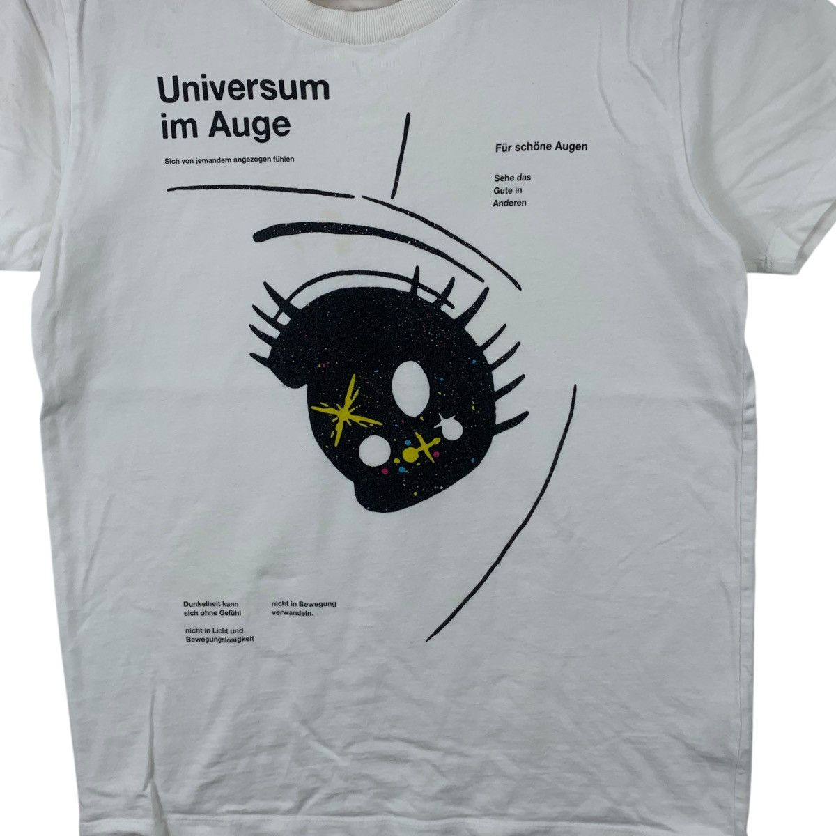 Vintage UNIVERSUM IM AUGE Stock Image Eyes Graniph Tee Shirt Top Size XS / US 0-2 / IT 36-38 - 3 Thumbnail