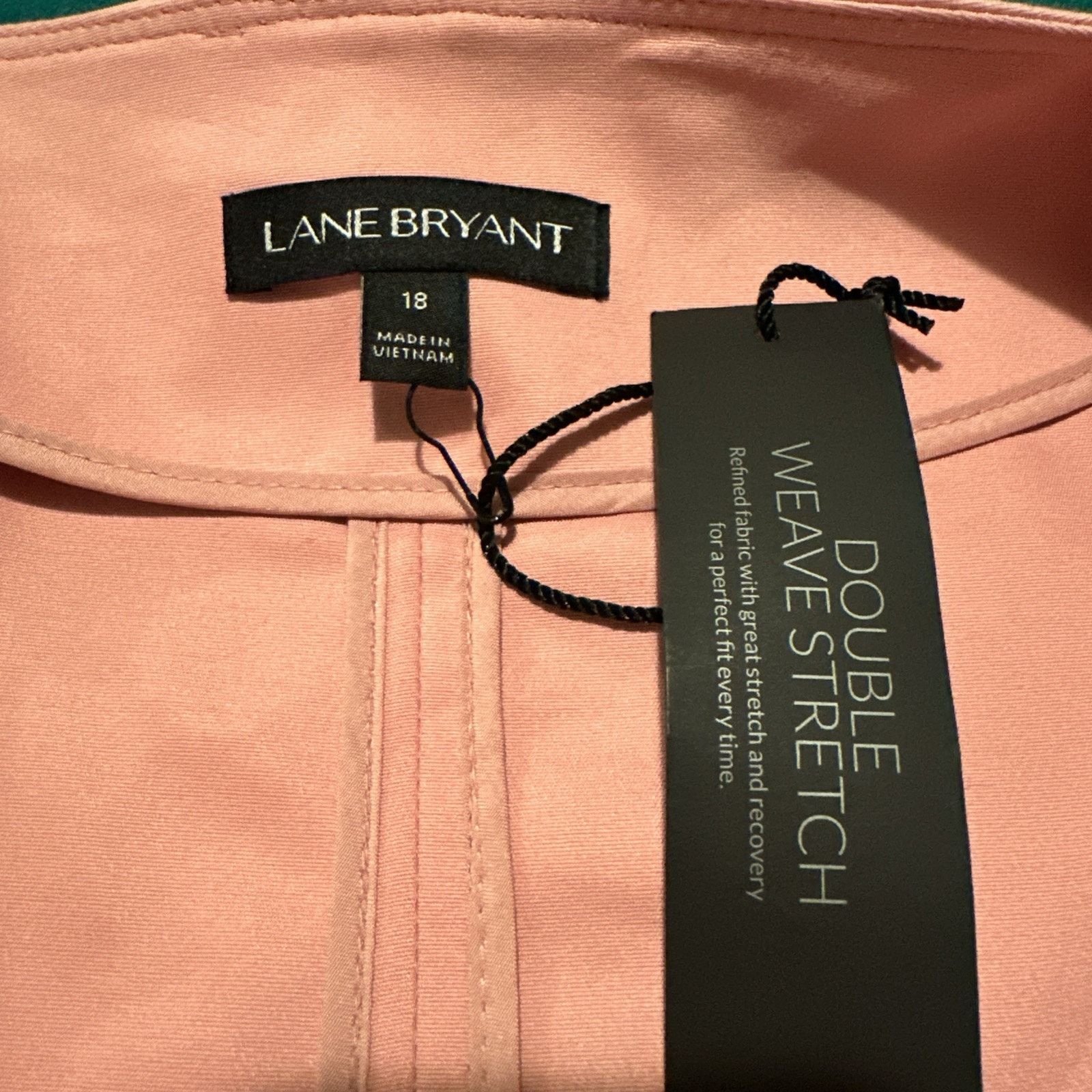Other Lane Bryant Double Weave Stretch Jacket Blazer Pink 18 NWT Size XXL / US 16-18 / IT 52-54 - 6 Thumbnail