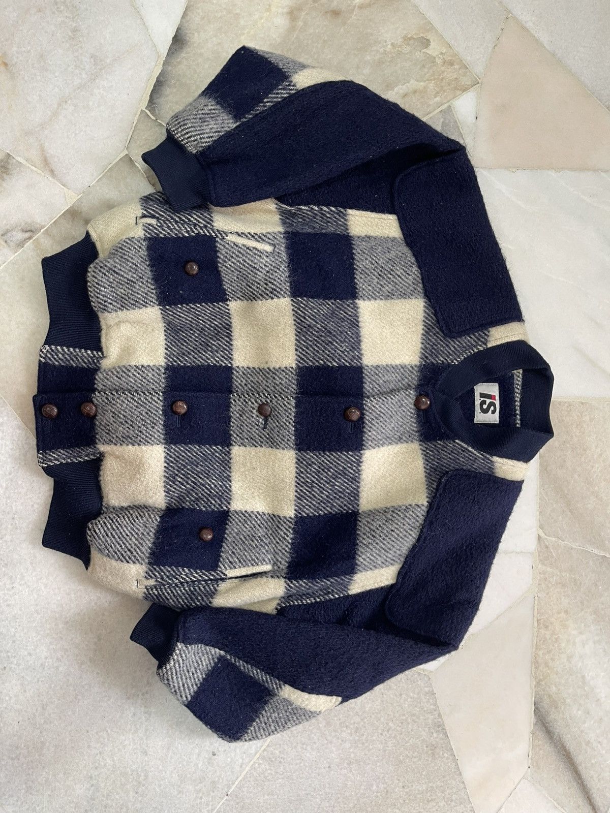 Issey Miyake 80s Issey Miyake Plaid Wool Jacket Size US L / EU 52-54 / 3 - 5 Thumbnail