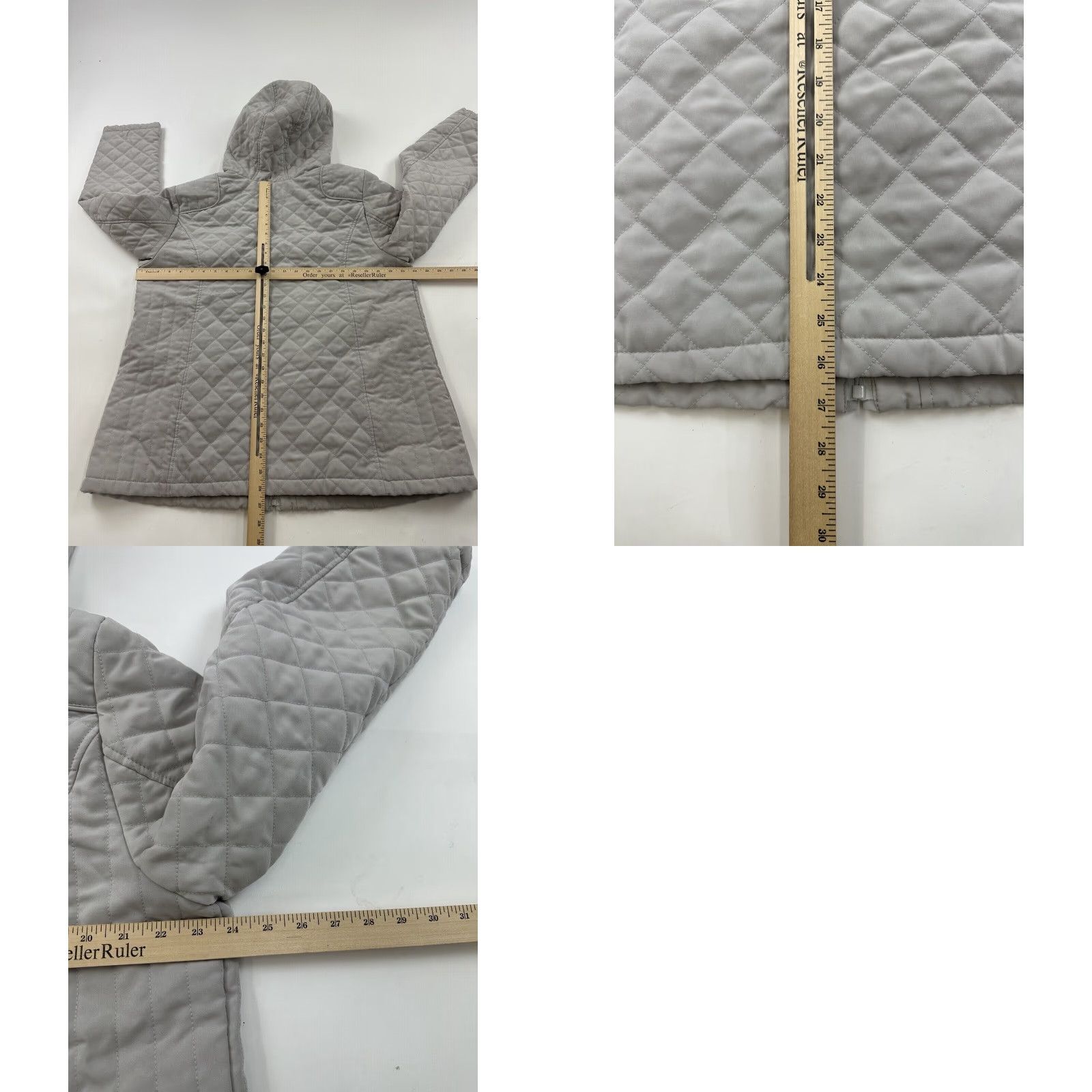 Vintage VINTAGE Braetan Jacket Womens Plus Size 1X Gray Quilted Hooded Full Zip Pockets Basic Jacket Mens Women? Size XL / US 12-14 / IT 48-50 - 8 Thumbnail