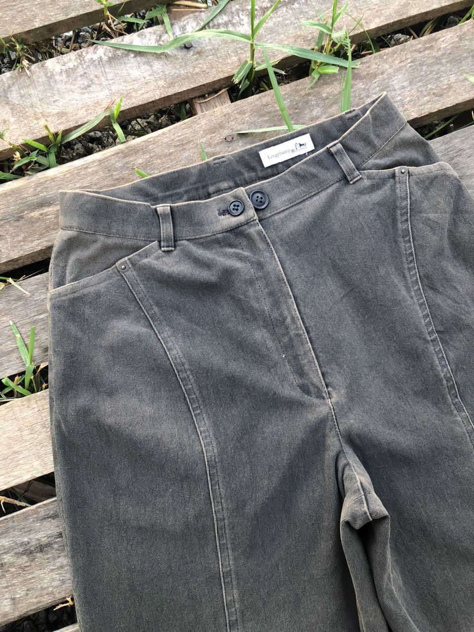 Longchamp Longchamp Grey Corduroy Trousers Pants Size 26" / US 2 / IT 38 - 6 Thumbnail