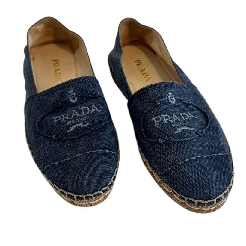 Prada Prada Logo Blue Denim Espadrilles Size 37 Designer Authentic Size US 6.5 / IT 36.5 - 7 Thumbnail