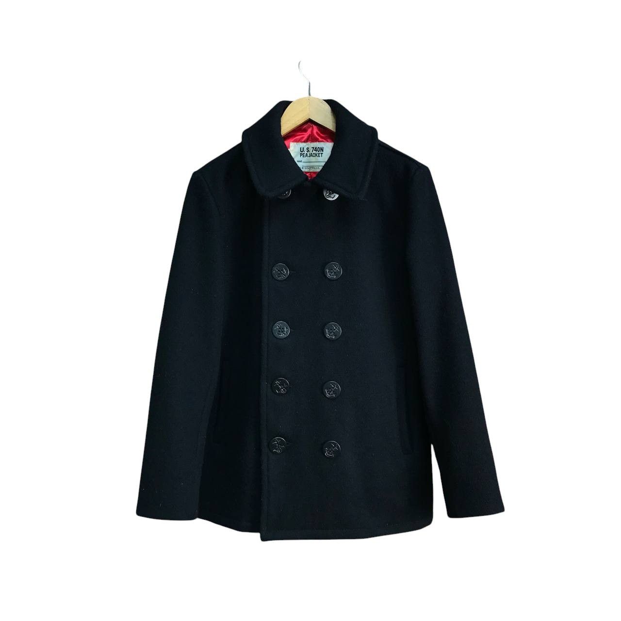 Schott SCHOTT NYC Peacoat Wool Black Melton 740 Jacket USA