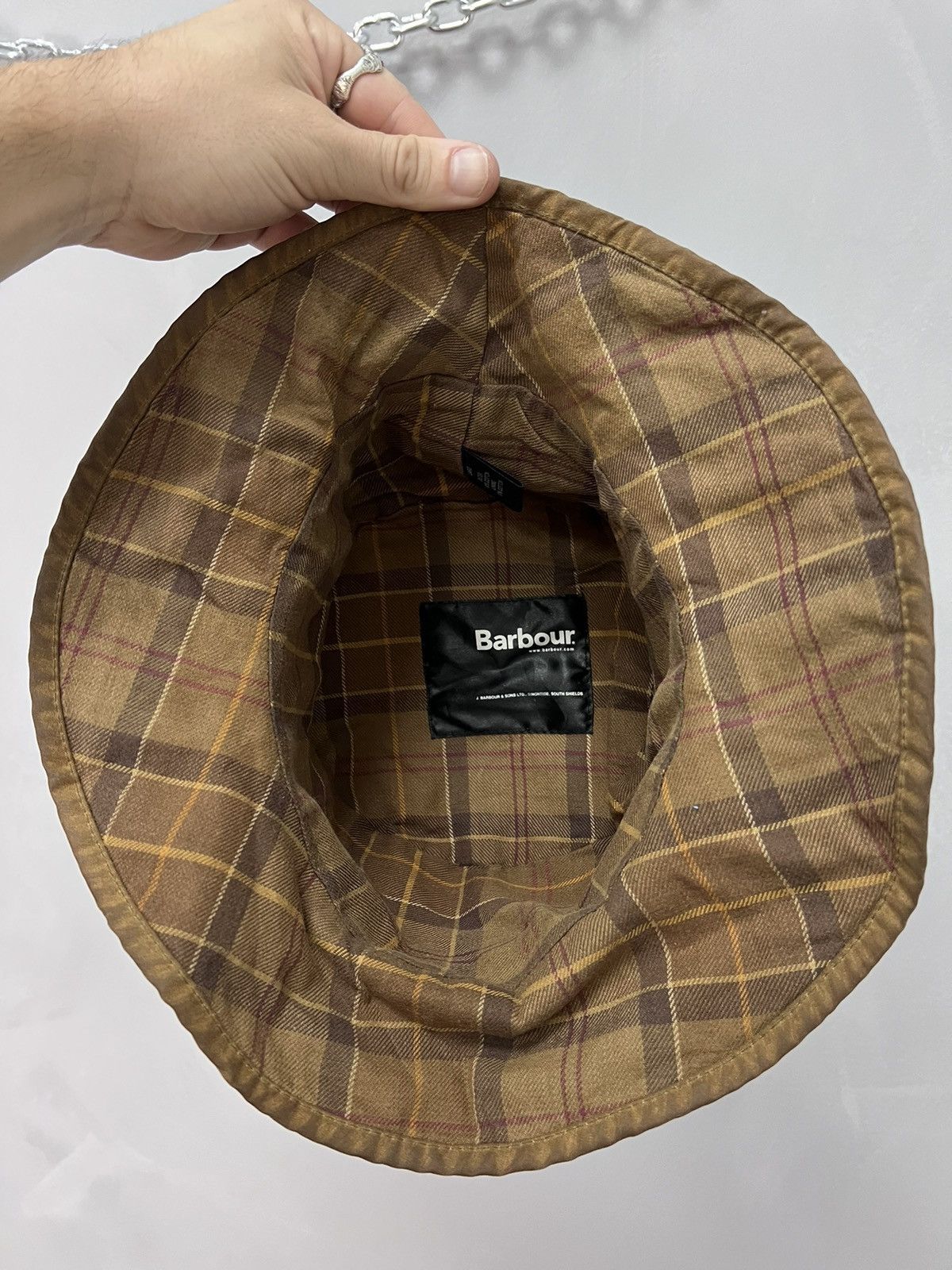Barbour × Japanese Brand × Vintage VINTAGE BARBOUR WAXED COTTON BUCKET HAT CAP Size ONE SIZE - 5 Thumbnail
