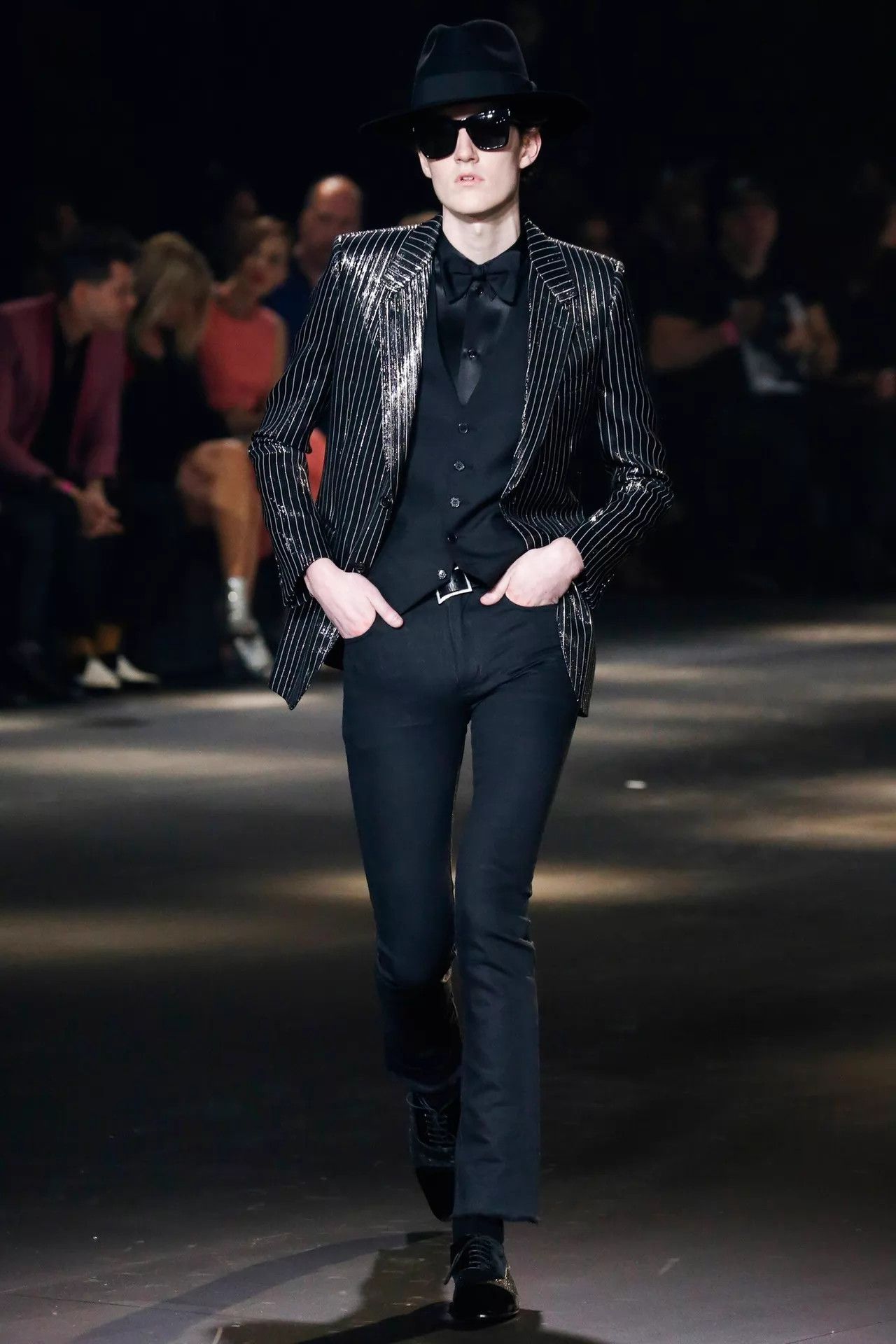 Saint Laurent Paris SLP 16FW Hedi Axe Buckle Crinkle Calf Belt 90cm BG Size ONE SIZE - 7 Thumbnail