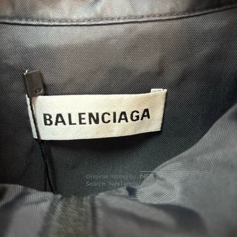 Balenciaga Black and White Denim and Nylon Camo Windbreake