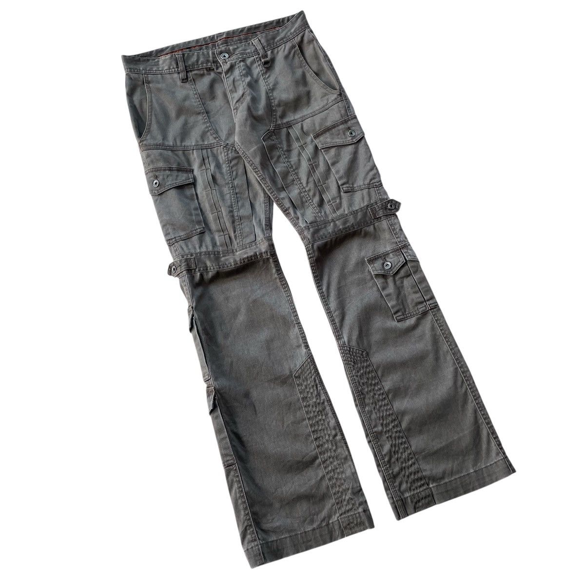 If Six Was Nine 2000s NCFM - Flare Bondage Multipocket Cargo Pants Size US 33 - 1 Thumbnail