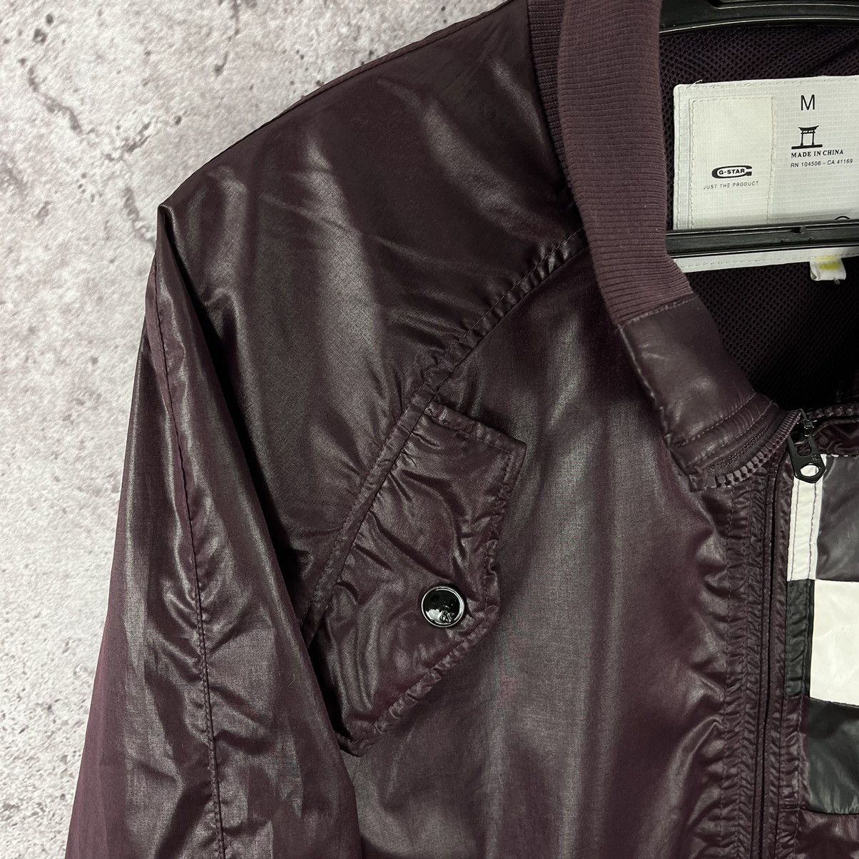 G-Star G-Star Raw Nylon Bomber Jacket Full Zip Y2K Burgundy Size M Size US M / EU 48-50 / 2 - 5 Thumbnail