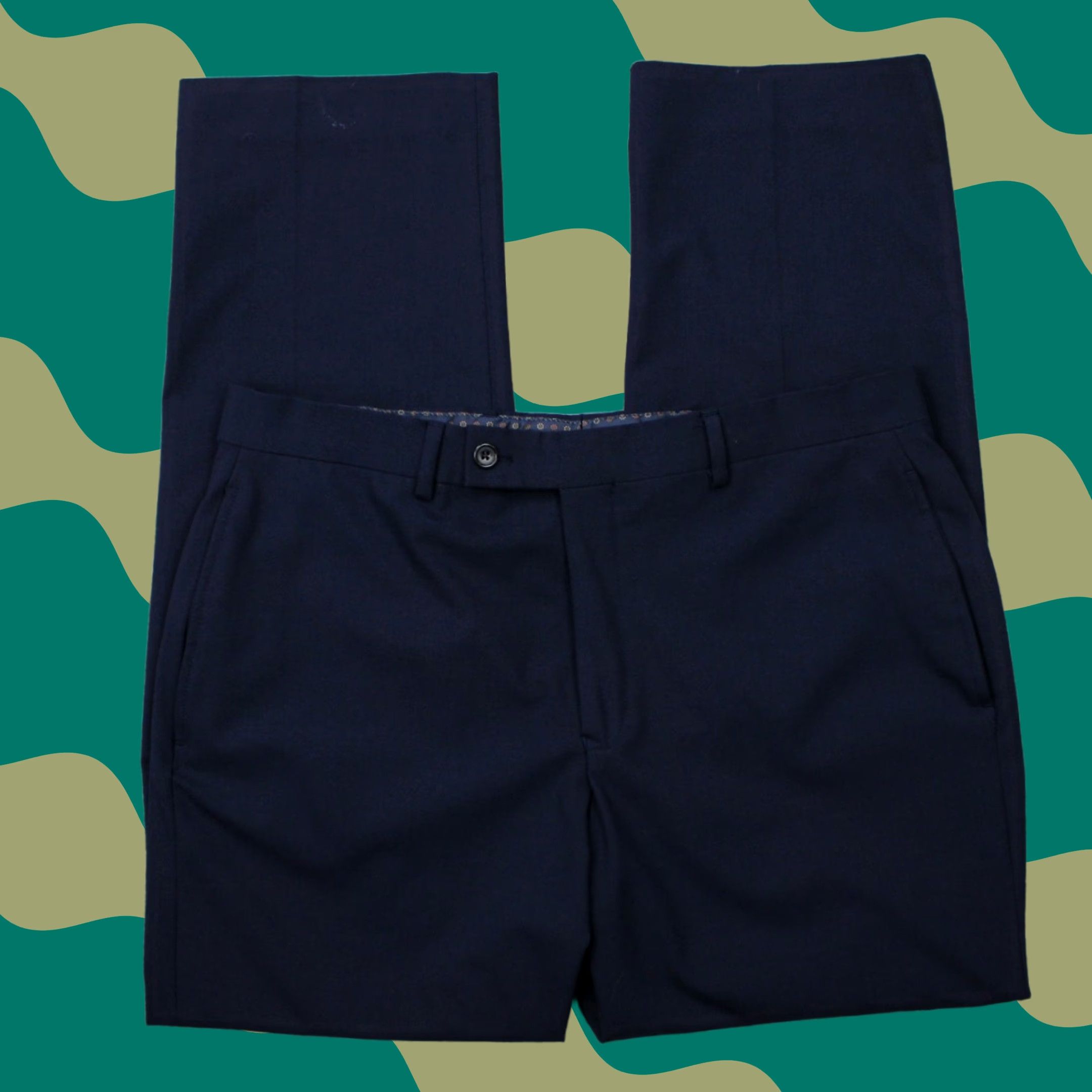 Ralph Lauren LAUREN Ralph Lauren Pants Mens 34x30 Blue Polyester/Viscose Stretch Straight Leg Dress Pants Mens 34 Blue Regular Size US 34 / EU 50 - 1 Thumbnail