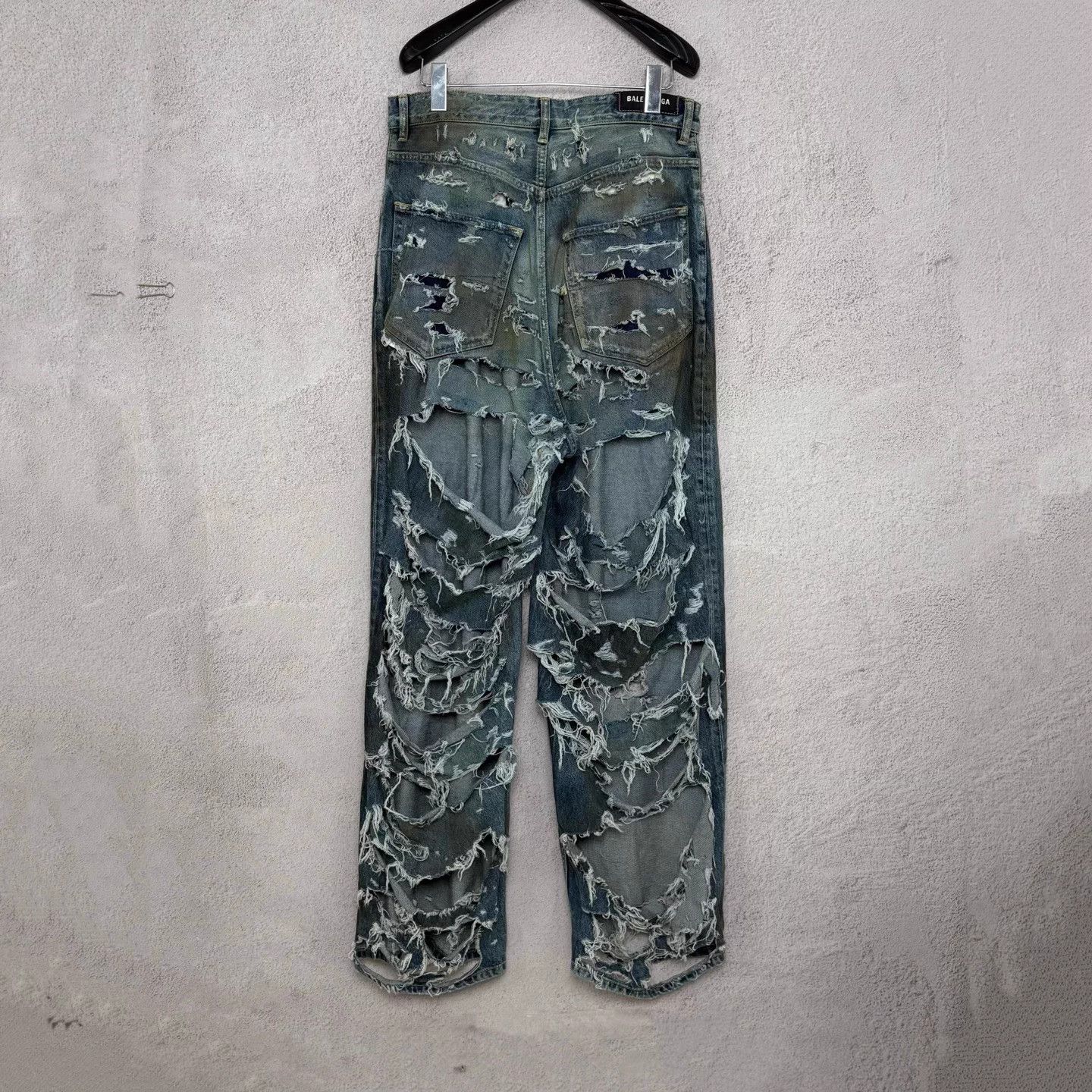 Balenciaga Balenciaga Super Cut Dye Distressed White Tassel Jeans S Size US 28 / EU 44 - 2 Thumbnail