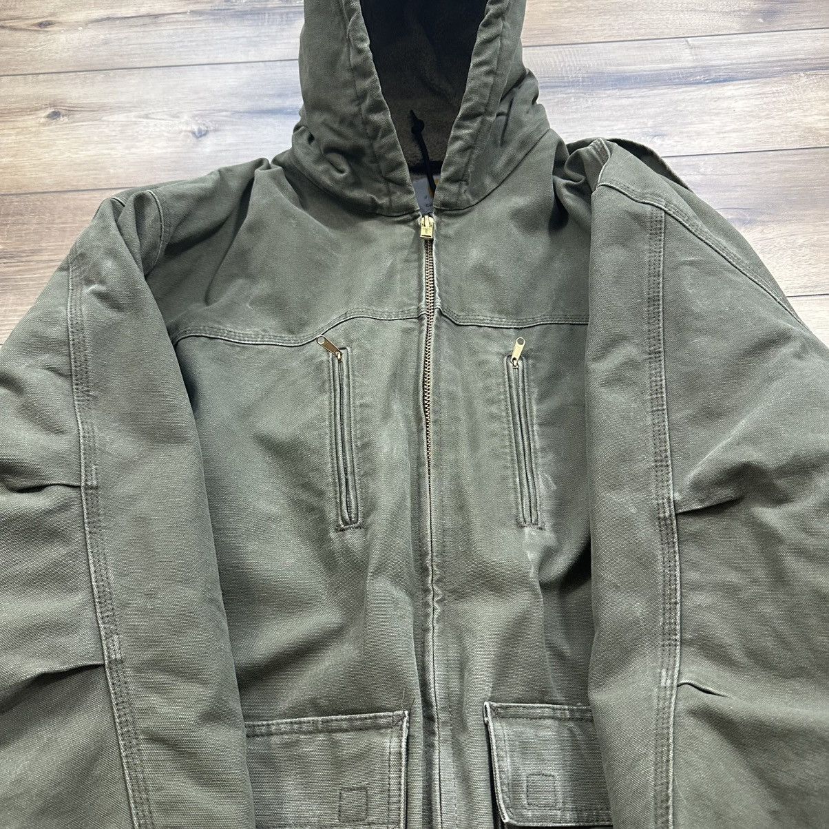 Carhartt Vintage 2000s Carhartt C95 ARG Sherpa Lined Zip Up Jacket Size US XXL / EU 58 / 5 - 6 Thumbnail