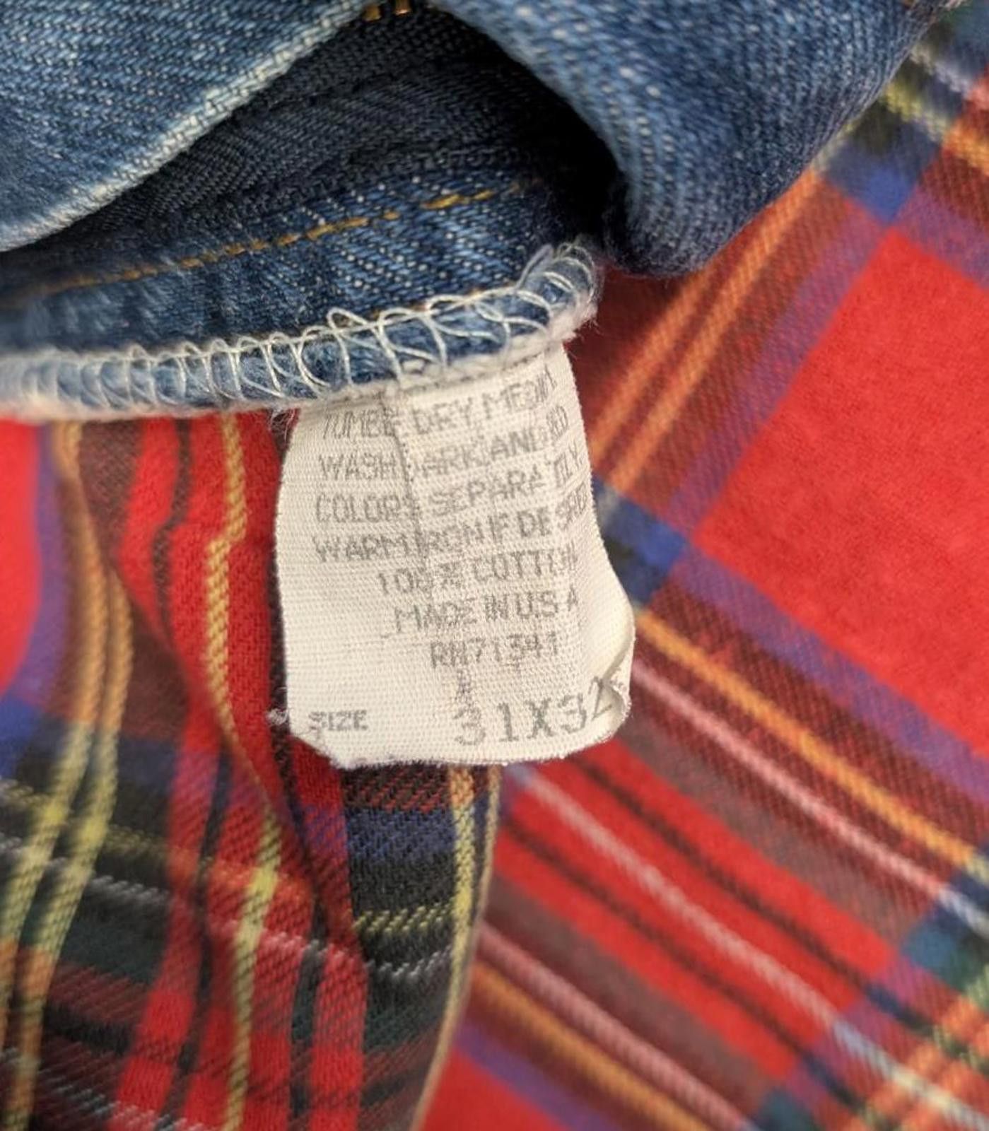 L.L. Bean Vintage 80s L.L. Bean Flannel Lined Made in USA Blue Jeans Size US 28 / EU 44 - 4 Thumbnail