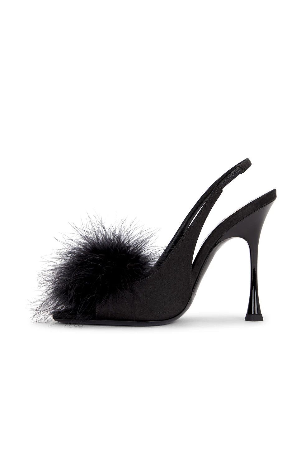 Saint Laurent Paris o1tr1nto0326 805757 Paradis Sandals In Satin And Feathers Size US 6 / IT 36 - 5 Thumbnail