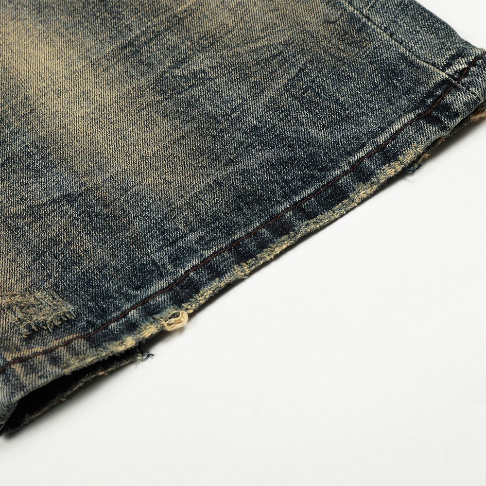 Vintage Men's distressed loose-fitting washed wide-leg ripped jeans Size US 32 / EU 48 - 6 Thumbnail