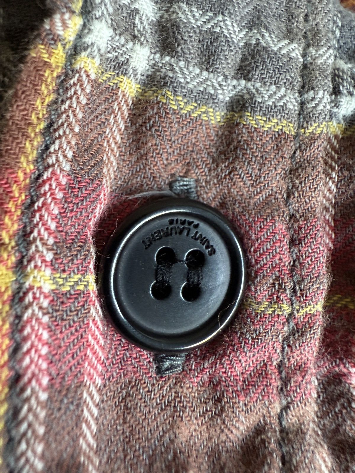 Saint Laurent Paris Saint Laurent Paris bleached flannel raw hem destroyed SS16 Size US M / EU 48-50 / 2 - 16 Thumbnail