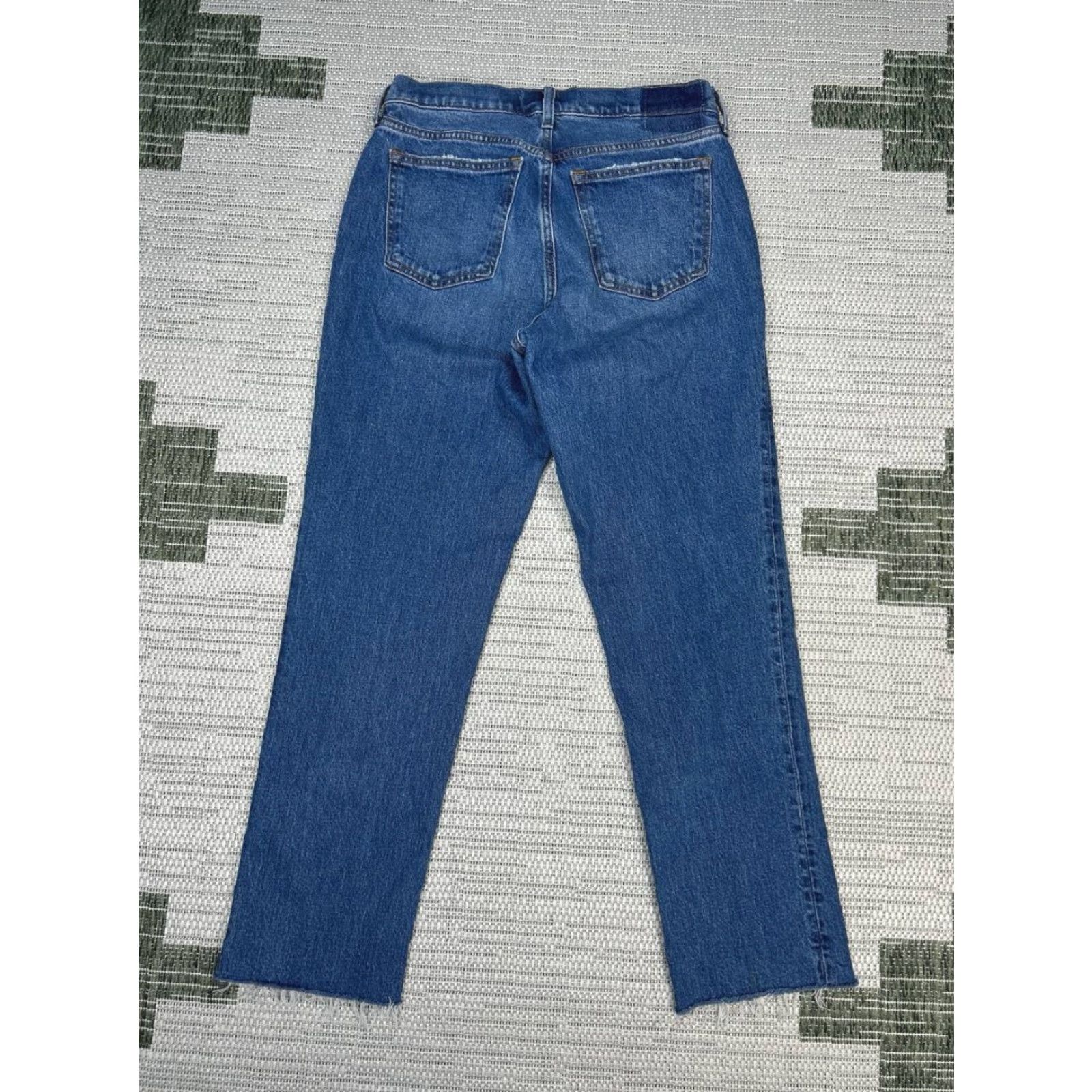 Abercrombie & Fitch Abercrombie & Fitch Curve Love The 90s Straight Jeans Women 28 Blue Logo 30x28 Size 28" / US 6 / IT 42 - 2 Thumbnail