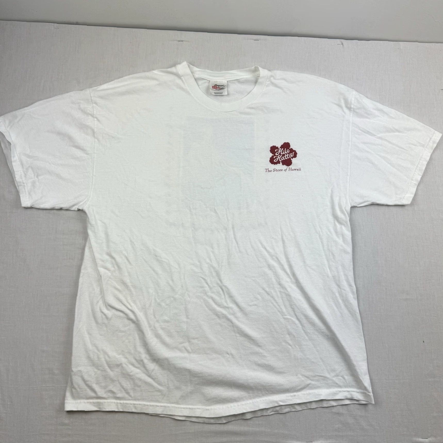 Hanes VINTAGE Hilo Hattie Shirt Adult XL White Hawaiian 90s Y2K Promo Hawaiian 90s Mens XL White Shirt Size US XL / EU 56 / 4 - 3 Thumbnail