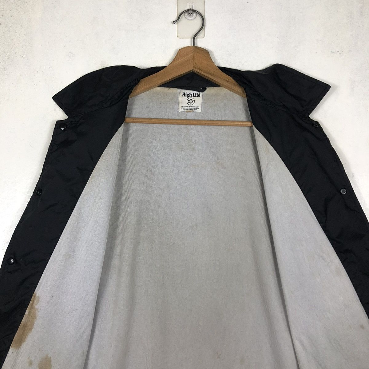 Japanese Brand 📌VINTAGE LIGHT JACKET BIKER HIGH LIFE BIG LOGO DESIGN Size US L / EU 52-54 / 3 - 14 Thumbnail