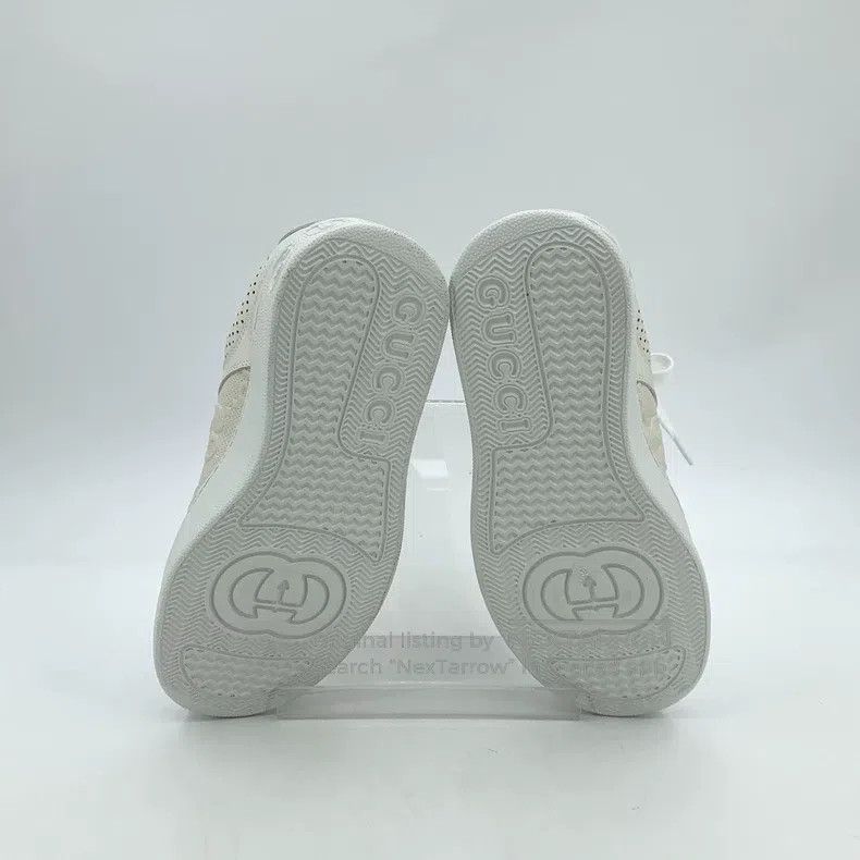 Gucci Gucci White logo embossed laced thick-soled casual sneaker Size US 4.5 / IT 34.5 - 5 Thumbnail