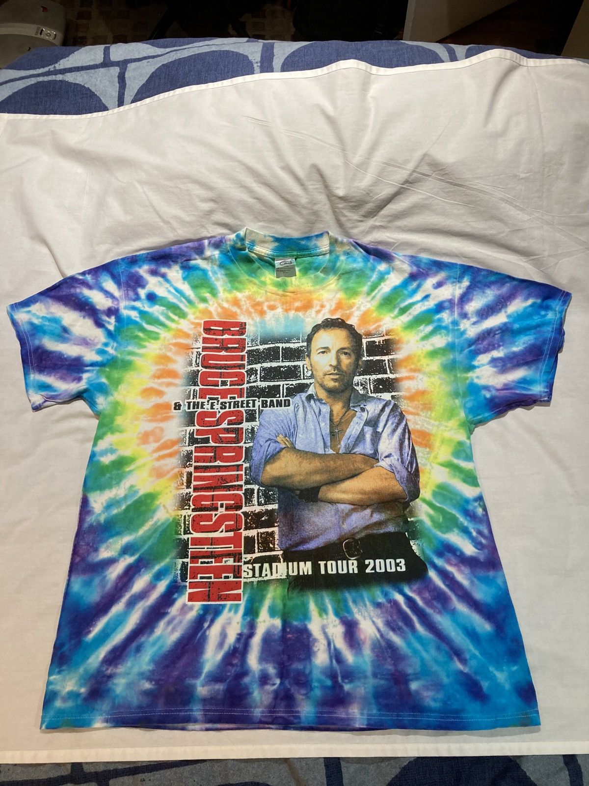 Delta Bruce Springsteen 2003 Tie Dye Concert T-shirt, Men’s XL Size US XL / EU 56 / 4 - 1 Thumbnail