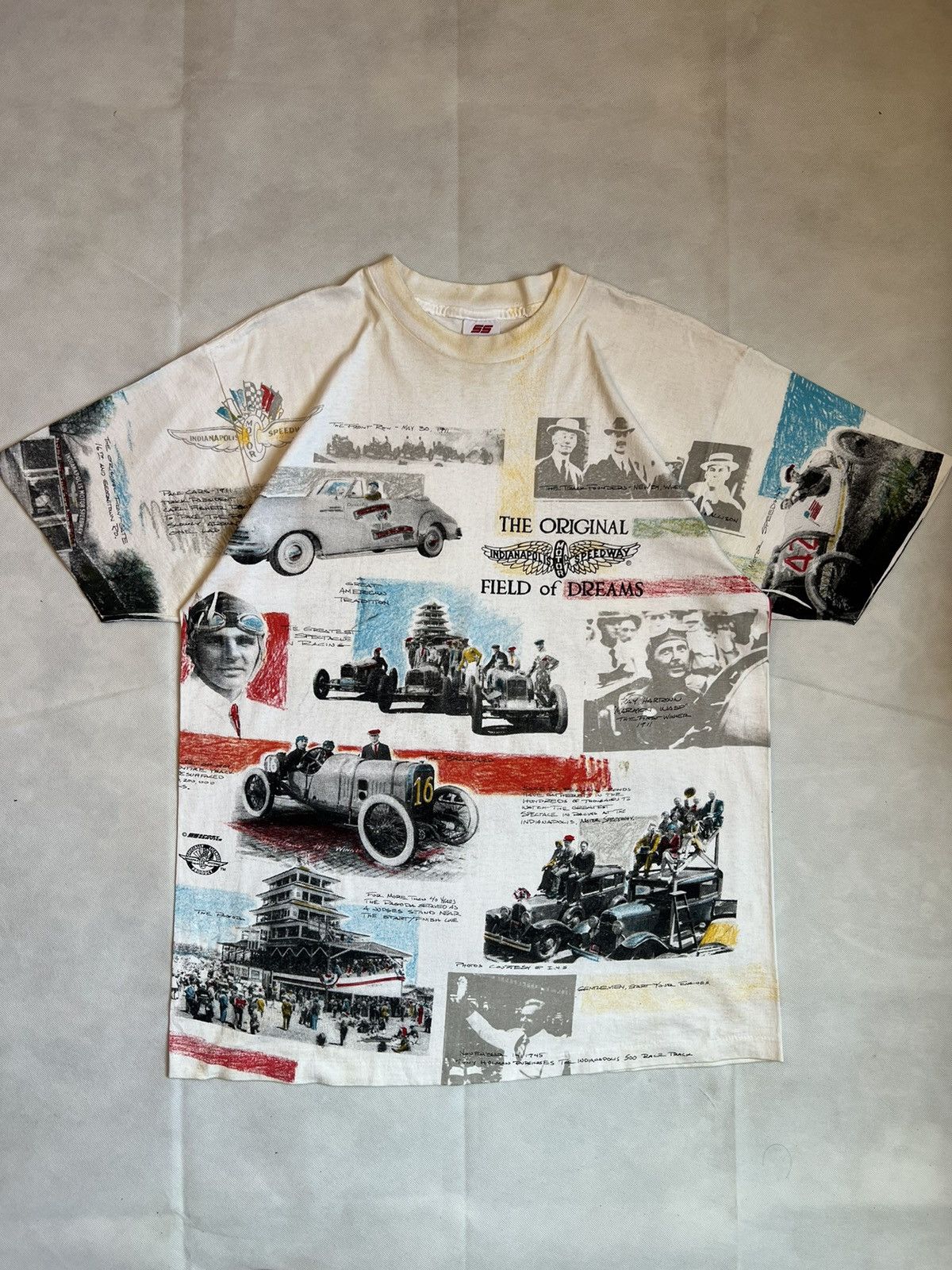 Vintage 90's AOP Indiana Police Motor Speedway Field Of Dreams Size US XL / EU 56 / 4 - 1 Thumbnail