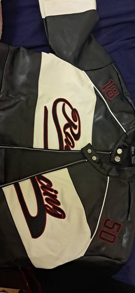 Other Women’s Cropped Racing Style Leather Jacket Size M / US 6-8 / IT 42-44 - 8 Thumbnail