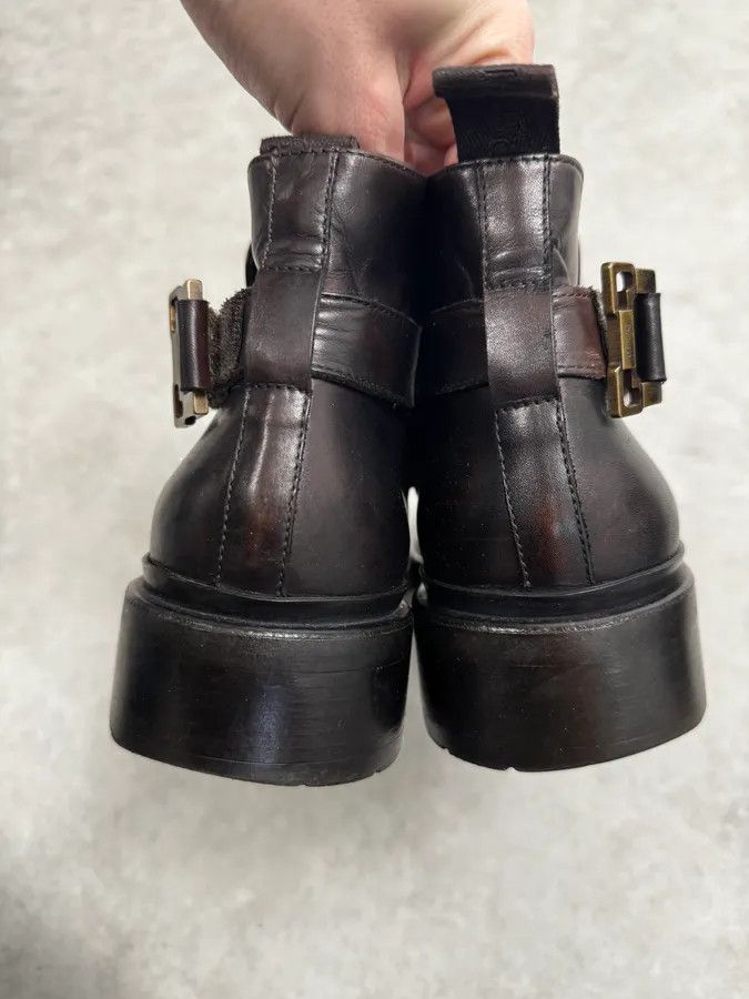 Vintage Cesare Paciotti Dark Brown Leather Blake-Stitched Chelsea Boots Size US 9 / EU 42 - 6 Thumbnail