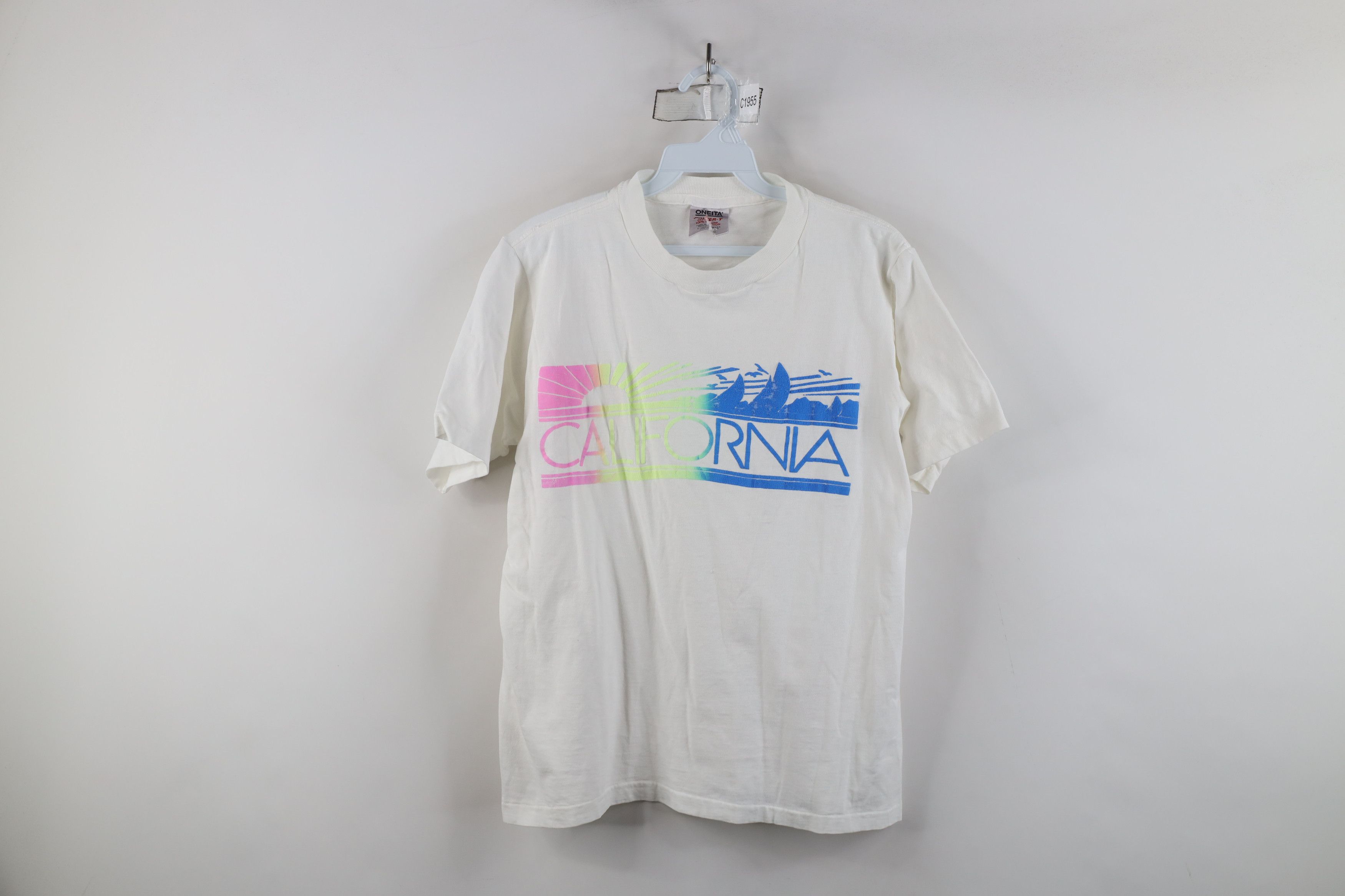 Vintage Vintage 80s 90s Streetwear California Sunset Sailing T-Shirt Size L / US 10 / IT 46 - 1 Thumbnail