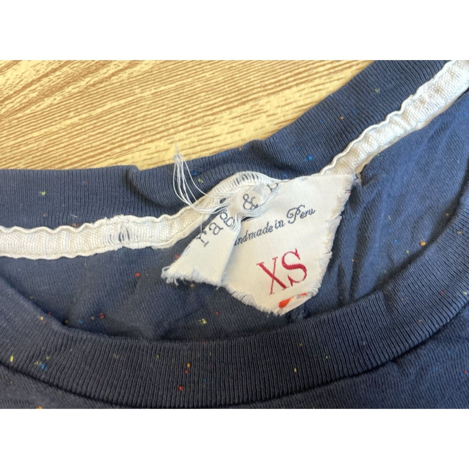 Rag & Bone Rag & Bone T-Shirt Multicolor Flecked Speckled Pocket Hand Made Mens XS BLUE Size US XS / EU 42 / 0 - 3 Thumbnail