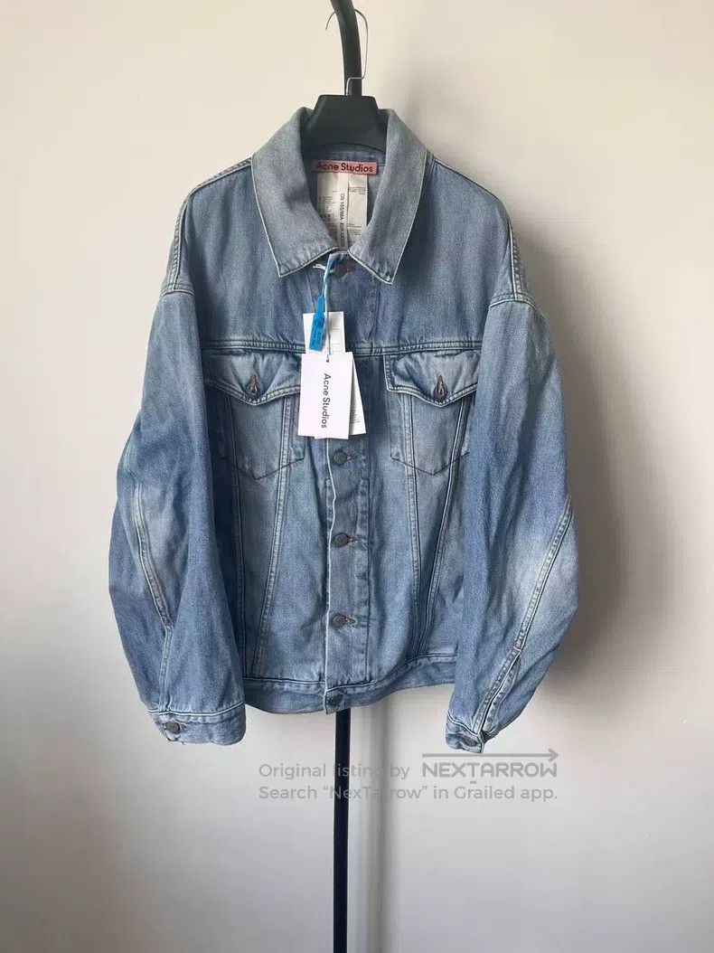 Acne Studios Acne Studios Washed and aged single-breasted denim jacket Size US XS / EU 42 / 0 - 1 Thumbnail