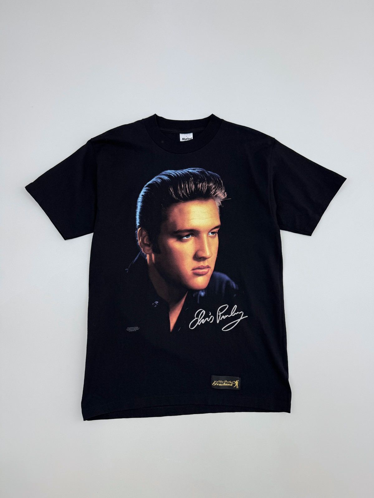 Band Tees × Vintage 1996 Vintage Elvis Presley Face Graphic T-Shirt Size US L / EU 52-54 / 3 - 1 Thumbnail