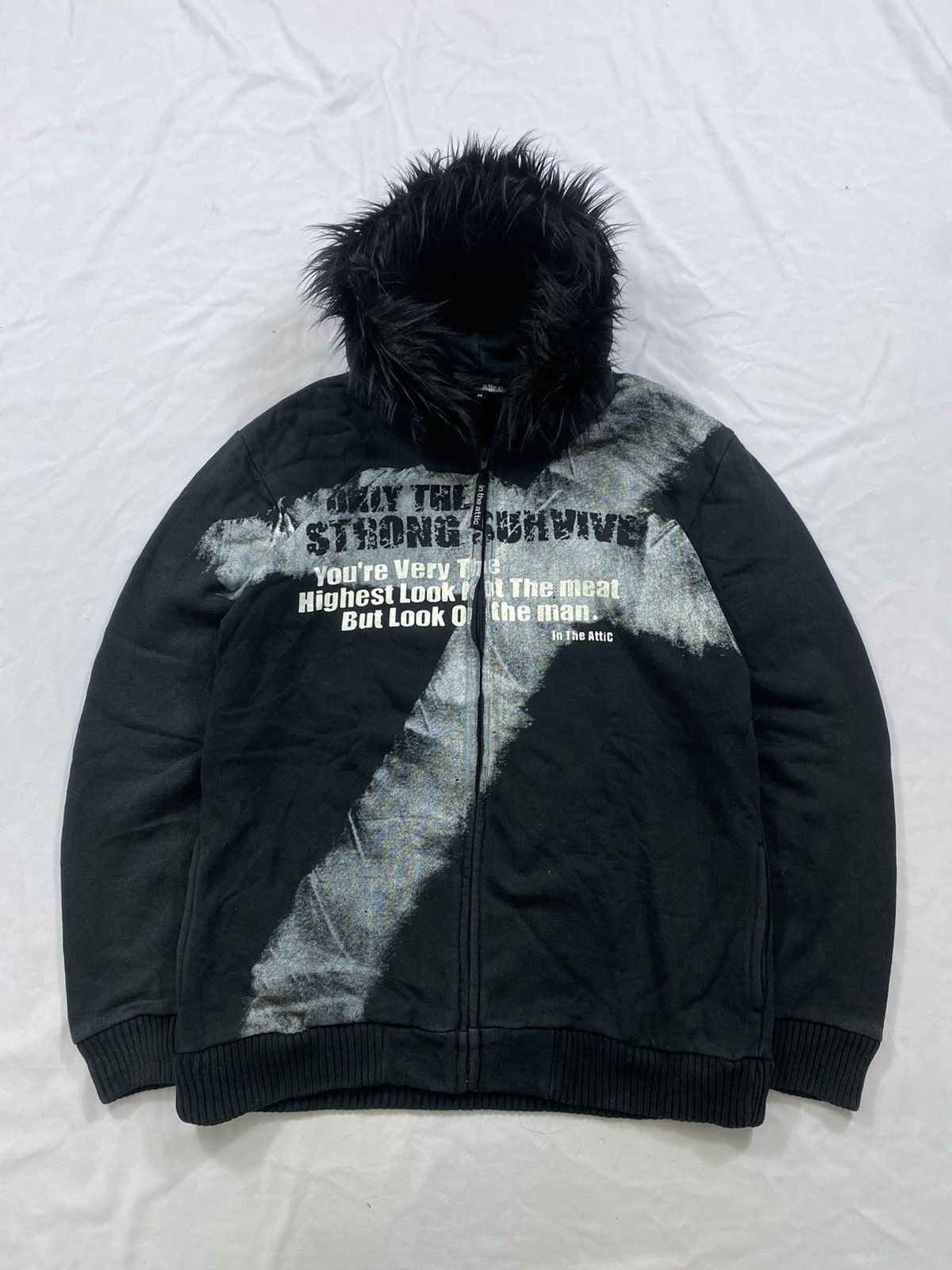 Japanese Brand In The Attic Fur Zip Hoodie Punk ifsix lgb Style Size US M / EU 48-50 / 2 - 1 Thumbnail