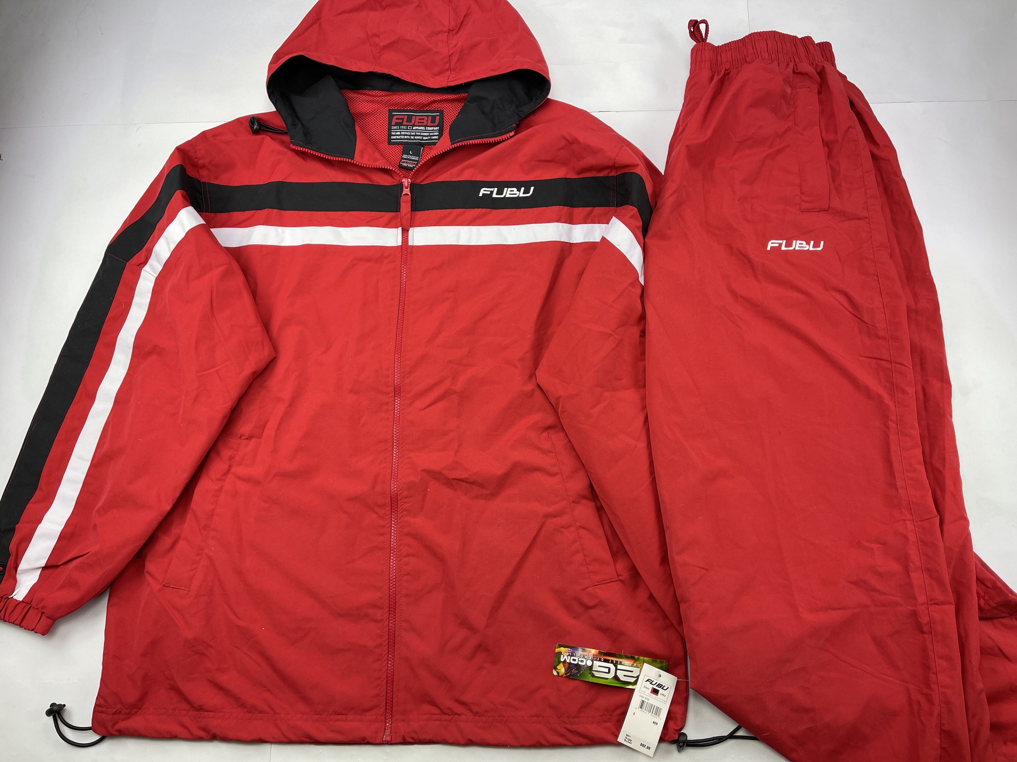 Fubu FUBU tracksuit, baggy track suit jacket and pants set 90s L Size US L / EU 52-54 / 3 - 2 Thumbnail