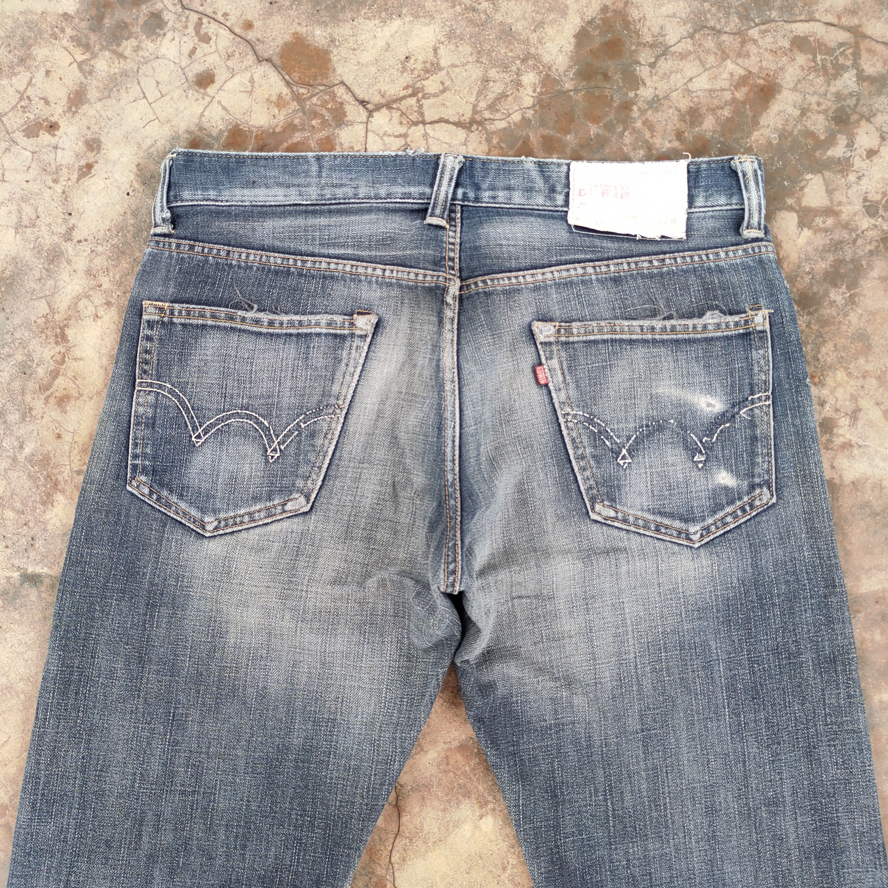 Edwin VINTAGE EDWIN FADED RIPPED JEANS DENIM PANTS Size US 37 - 9 Thumbnail