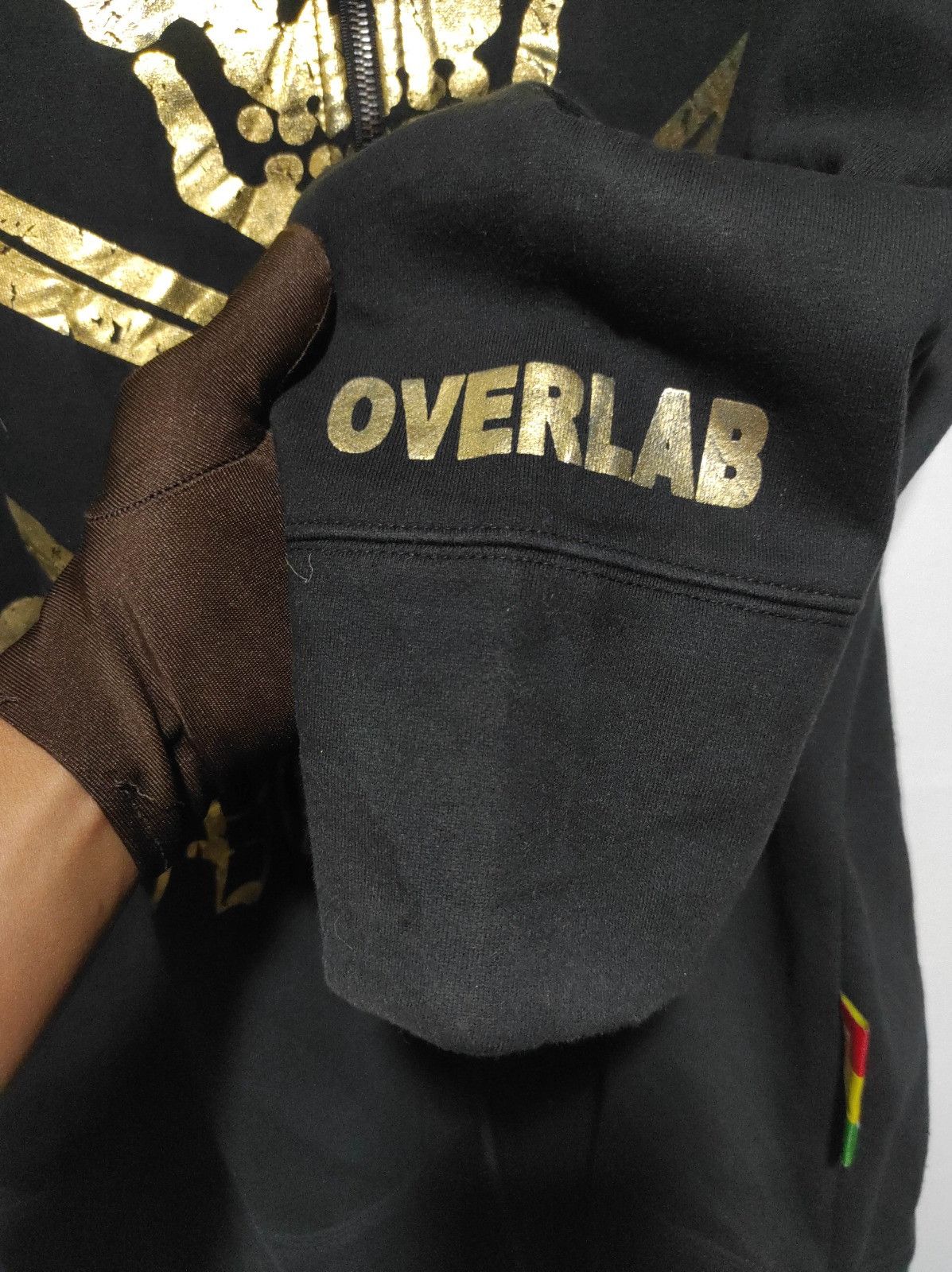 Japanese Brand Overlab skull double zip fur hoodie LGB style Size US XL / EU 56 / 4 - 9 Thumbnail