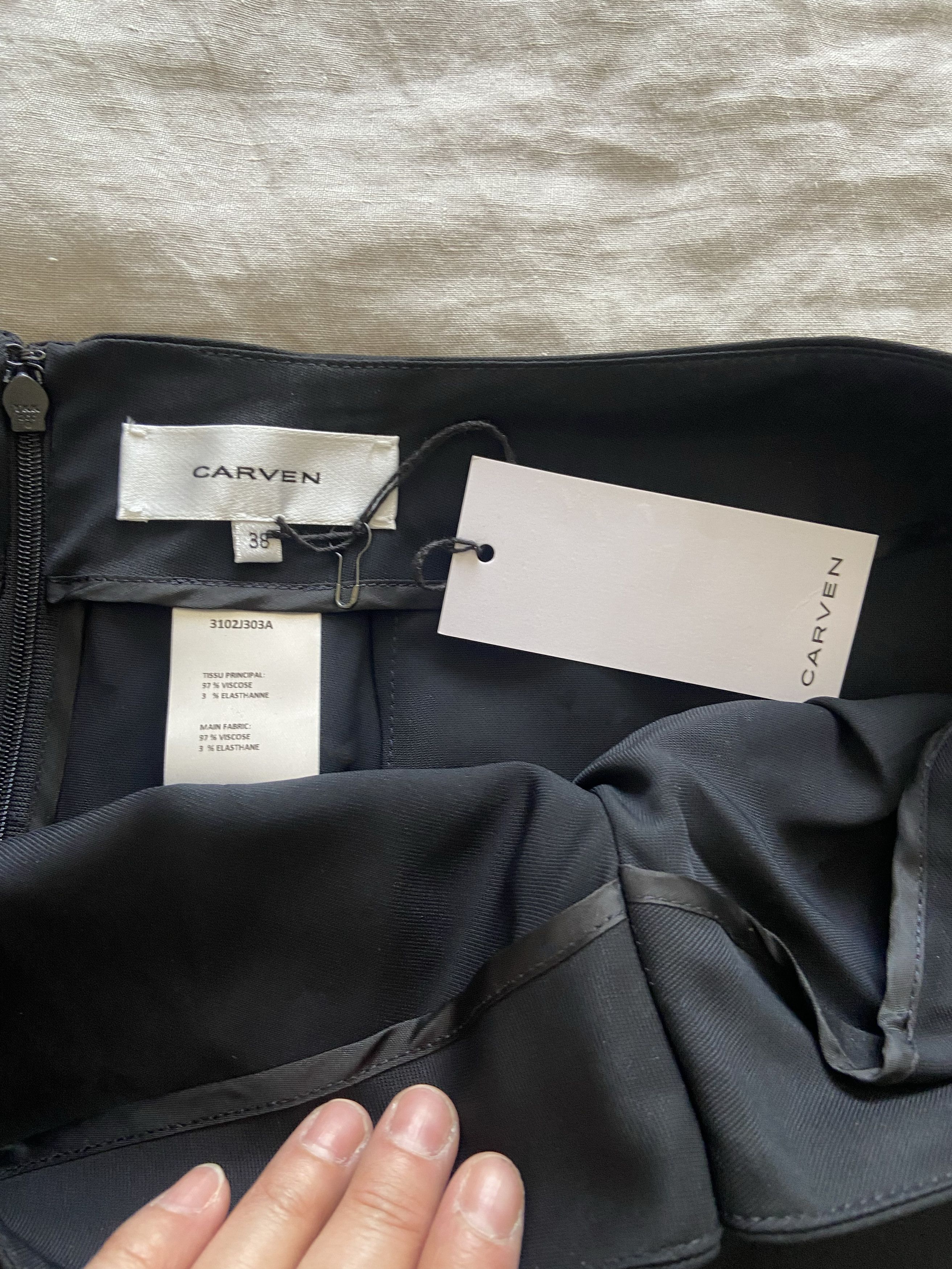 Carven Carven Black Skirt Size 38" / US 16 / IT 52 - 2 Thumbnail