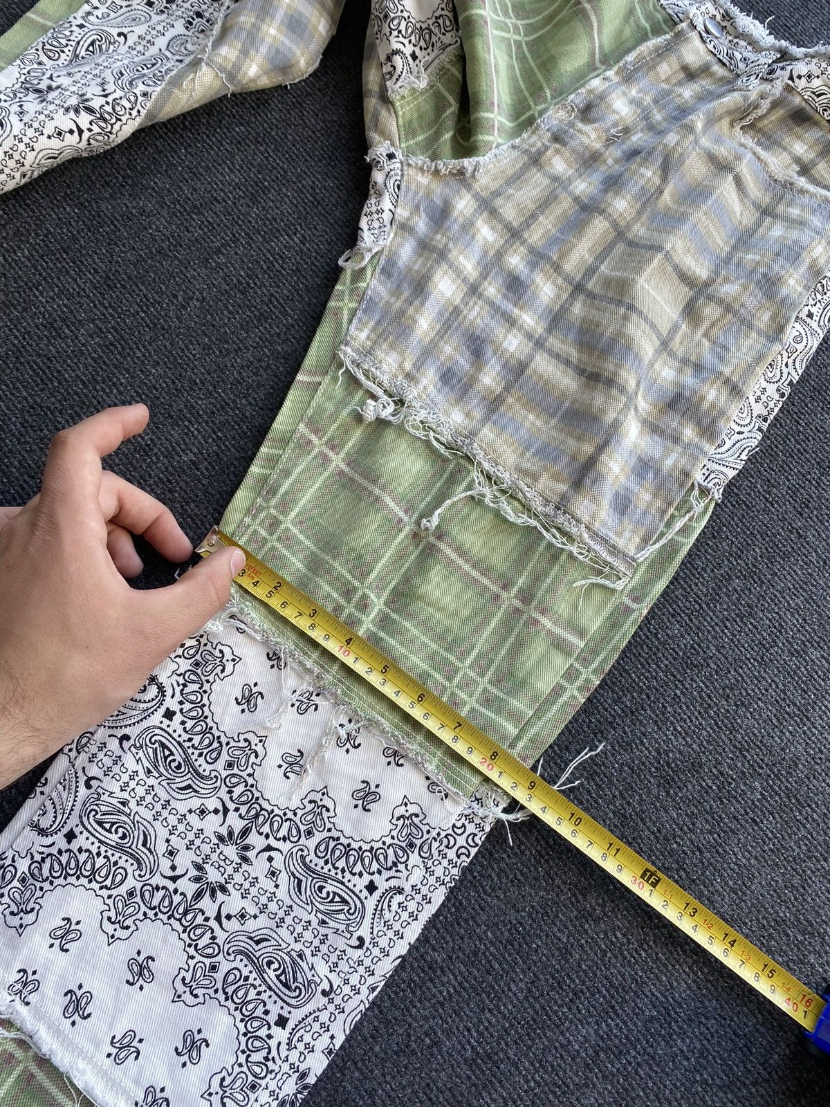 Other 🔥Opium Punk Patchwork Bandana 28 pants women straight Size 28" / US 6 / IT 42 - 9 Thumbnail