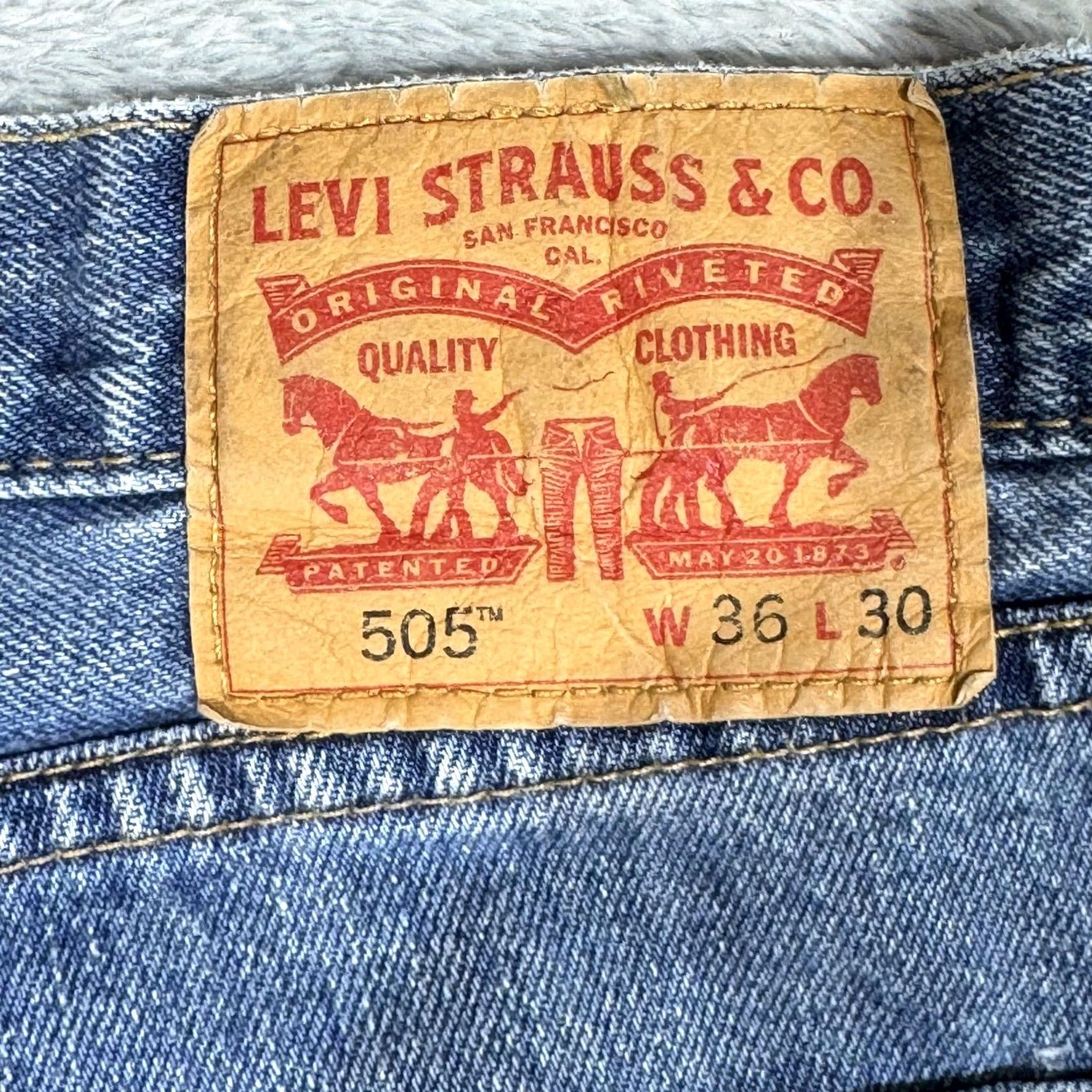 Levi's Levi'S 505 Jeans Mens Medium Wash Straight Leg Denim - Classic Fit - Durable - 36x30 - Fast Shipping Size US 36 / EU 52 - 4 Thumbnail