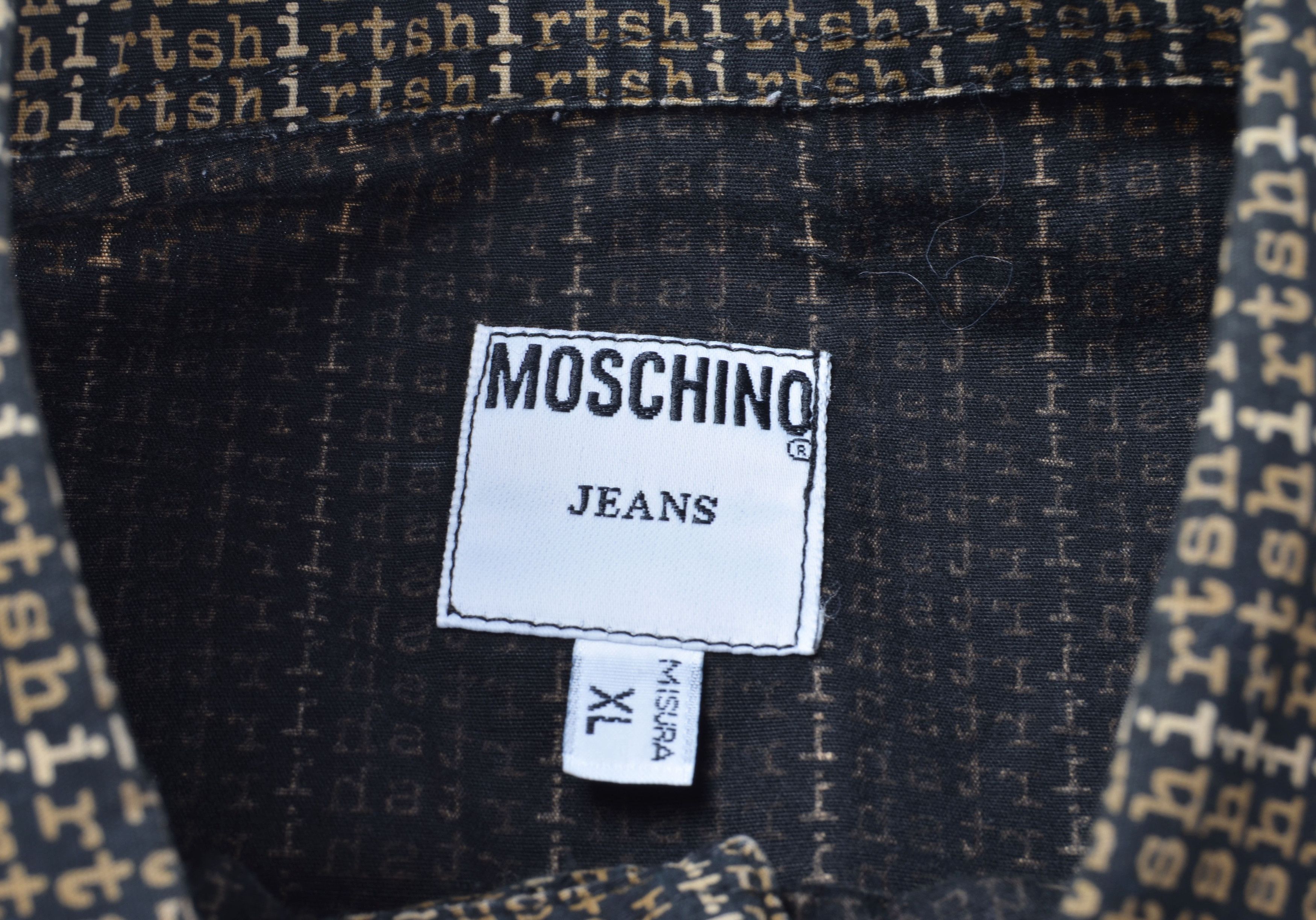 Moschino Vintage Moschino Jeans Monogram Brown Long Sleeve Shirt Size US XL / EU 56 / 4 - 5 Thumbnail
