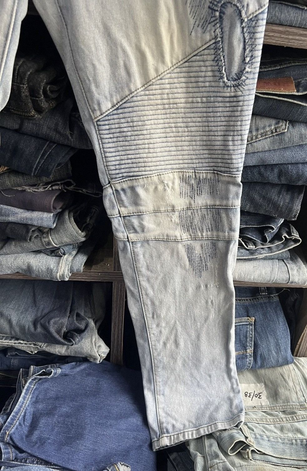 In The Attic 🔥Rare In The Attic Homme Biker Denim Size US 33 - 9 Thumbnail