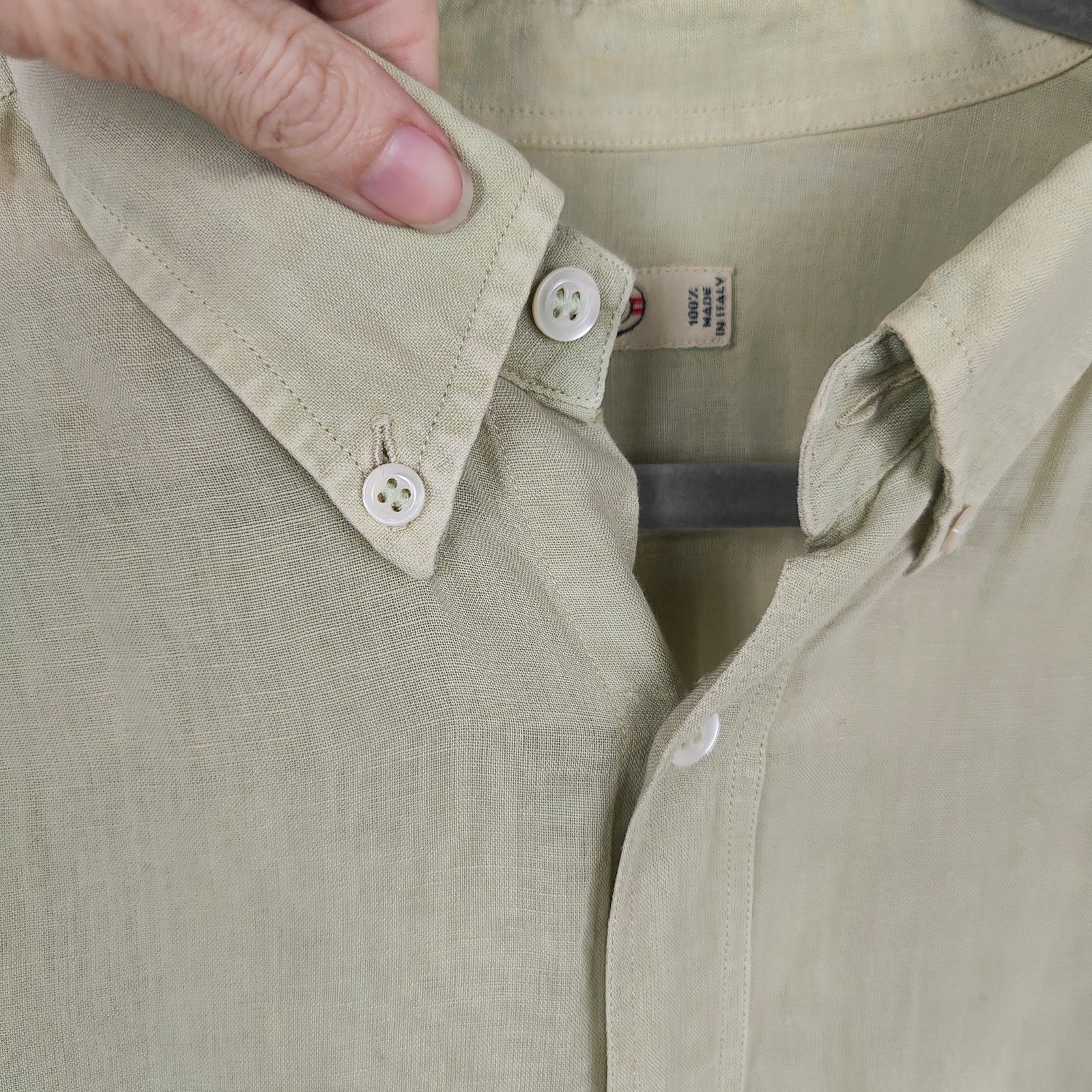 Other Fly3 Linen Blend Down Up Shirt Mens Large Light Green Size US L / EU 52-54 / 3 - 3 Thumbnail