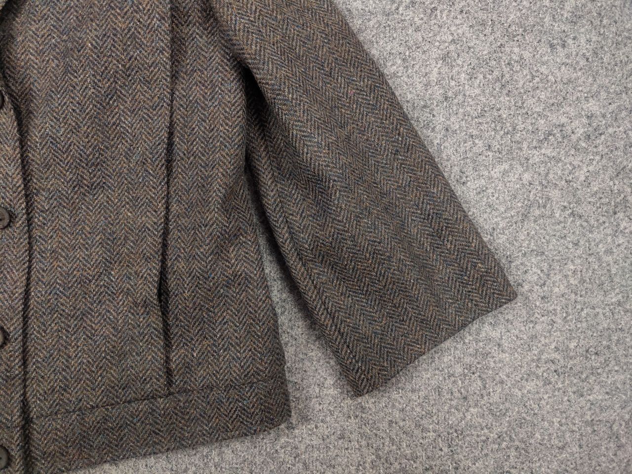 Harris Tweed Clan Royal Vintage 80's Tweed Wool Suit Blazer jacket Skirt Size L / US 10 / IT 46 - 4 Thumbnail