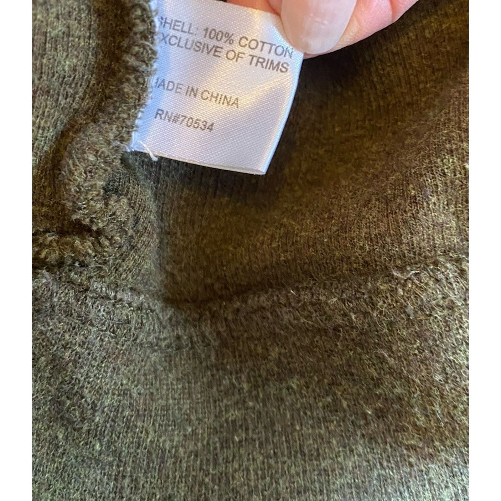 Orvis Men's Orvis Quarter Zip Sweatshirt Green L Elbow Patches Size US L / EU 52-54 / 3 - 10 Thumbnail