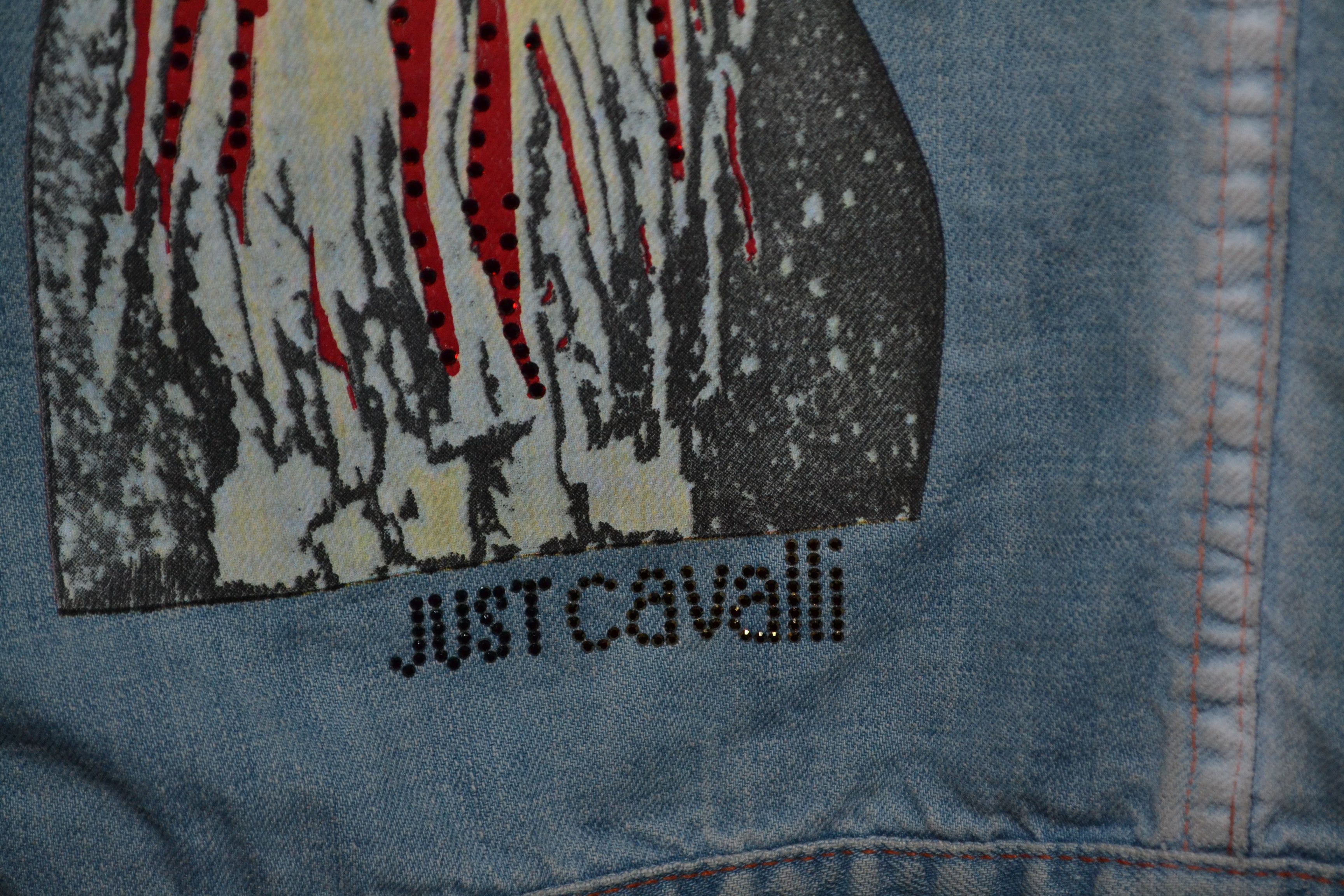 Just Cavalli Just Cavalli Vintage Jacket Rooster Print Bleached Denim S Size S / US 4 / IT 40 - 11 Thumbnail