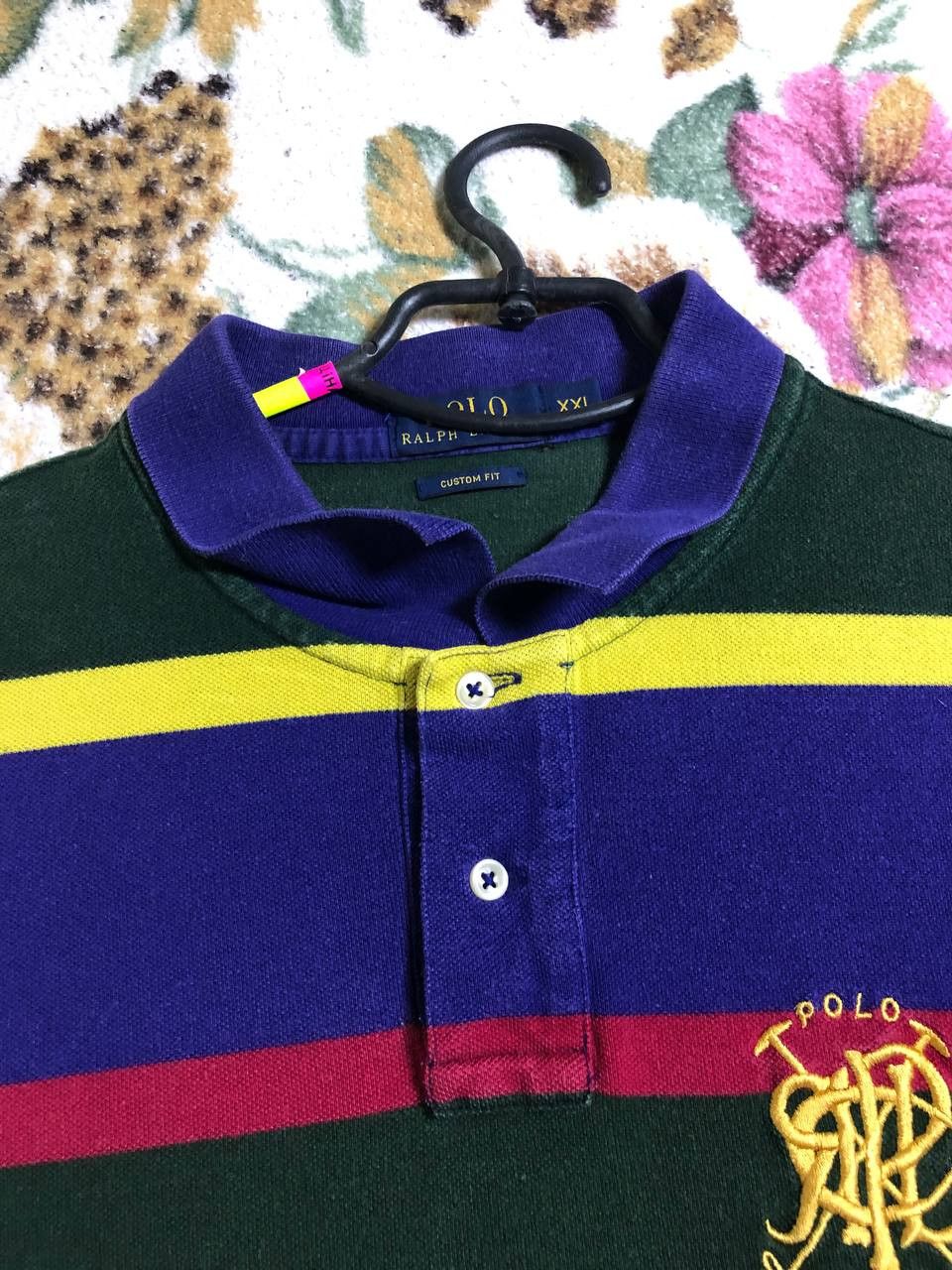 Polo Ralph Lauren Polo Ralph Lauren Scribble Striped Short Sleeve Polo Shirt Size US XXL / EU 58 / 5 - 4 Thumbnail