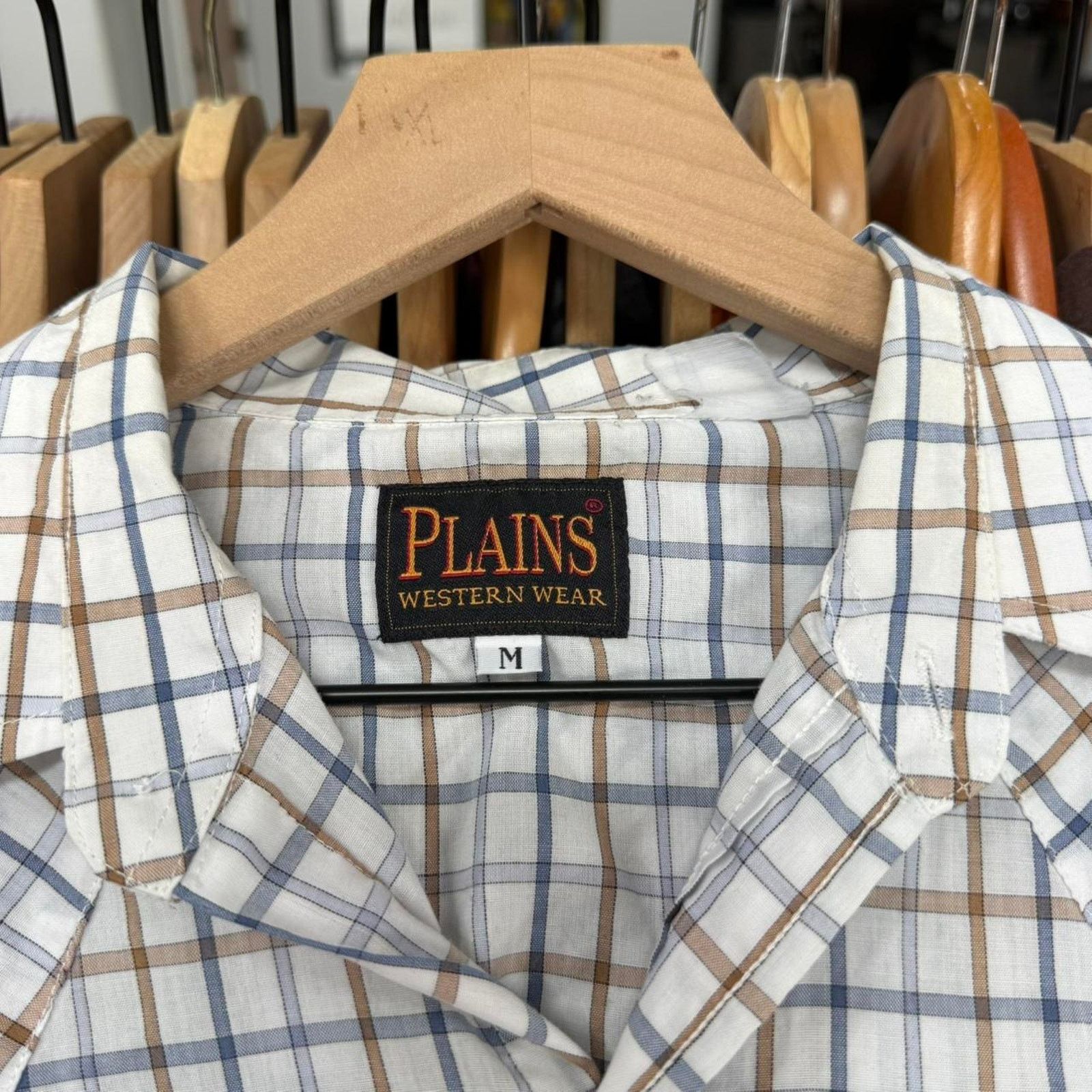 Other Vintage 90s Plains Western Wear Pearl Snap Button Down Shirt Size US M / EU 48-50 / 2 - 5 Thumbnail