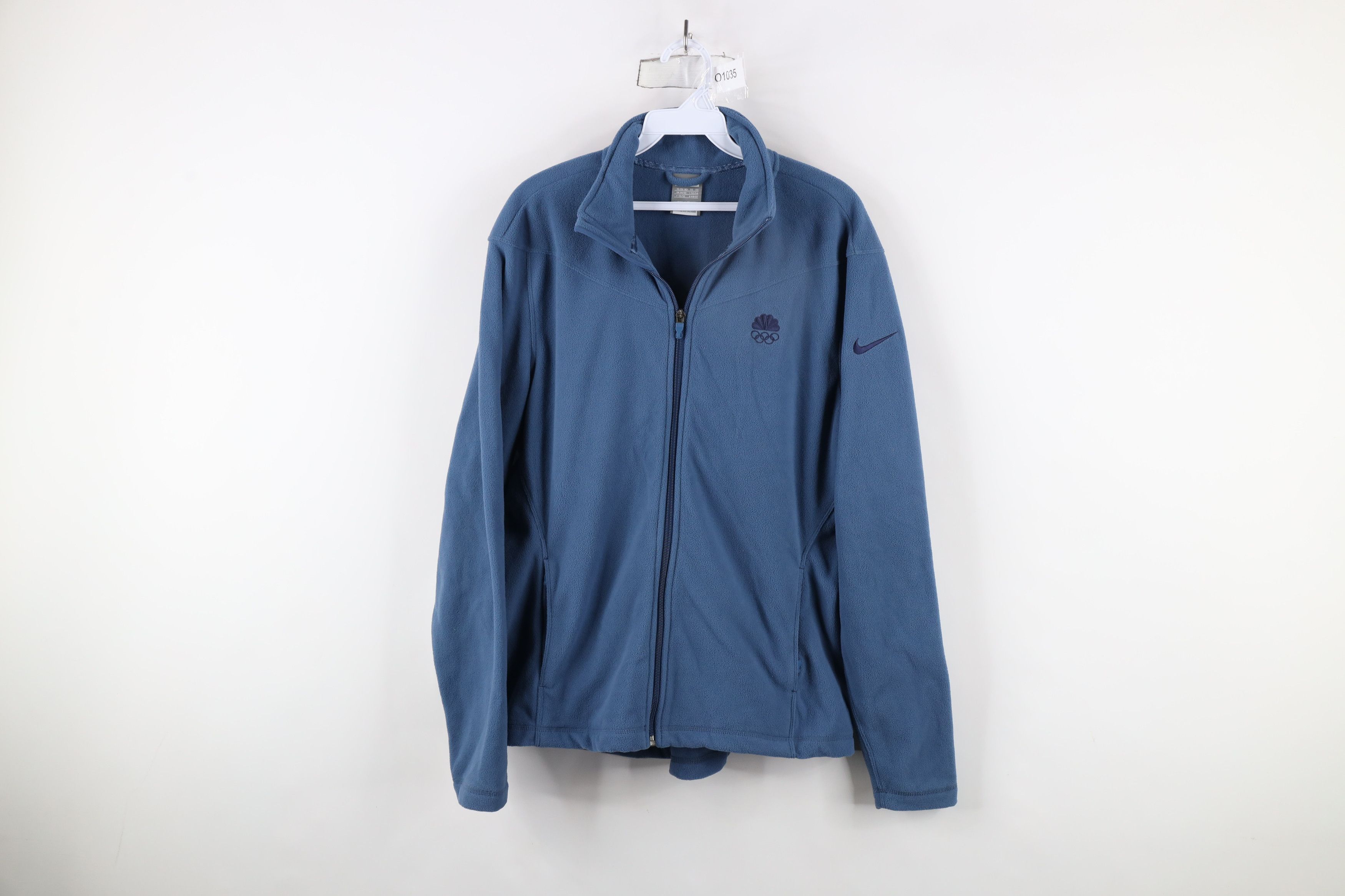 Nike × Vintage Vintage Nike NBC Olympics Mini Swoosh Fleece Full Zip Jacket Size XL / US 12-14 / IT 48-50 - 1 Thumbnail